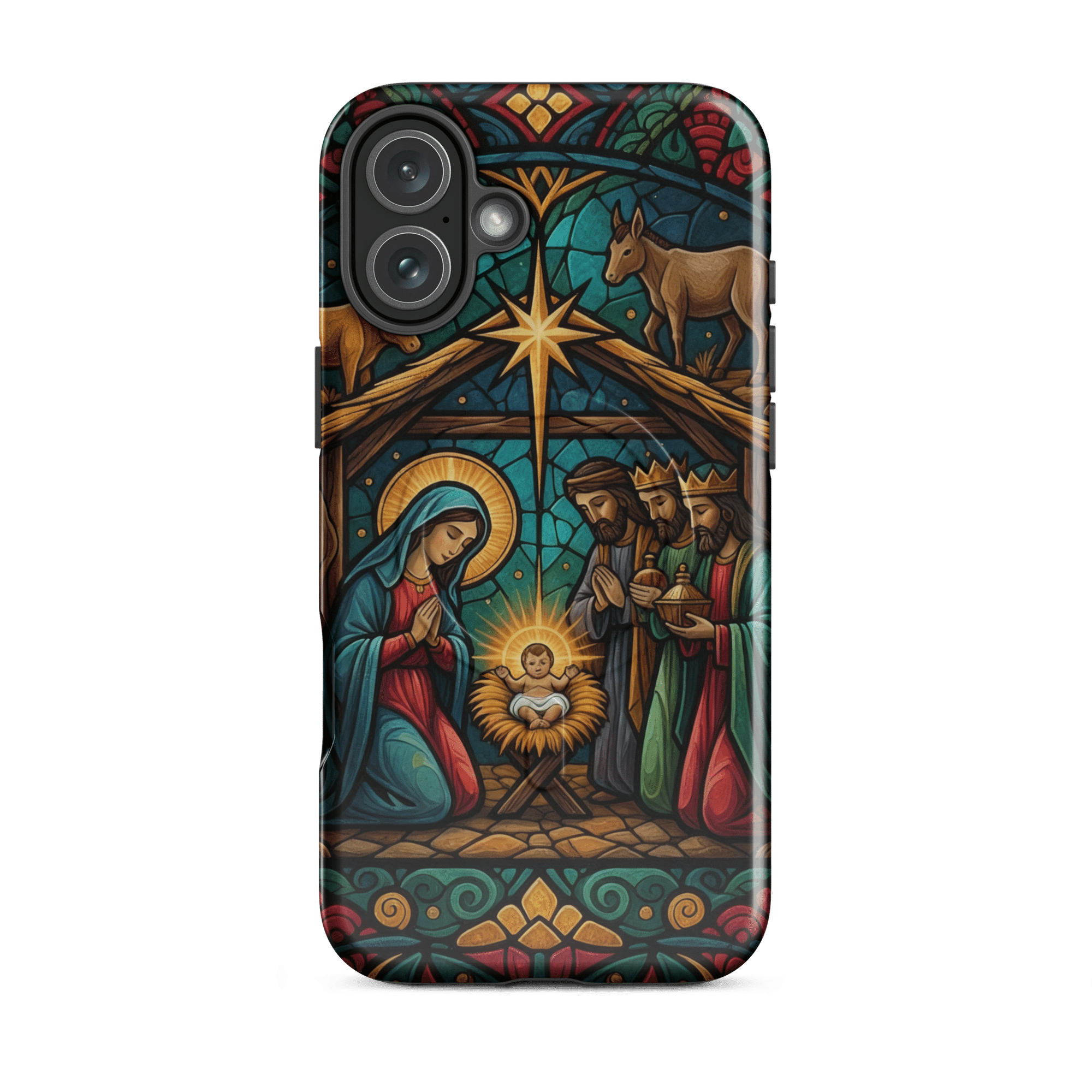 Nativity of Jesus with Wise Men MagSafe Tough iPhone Case - Image 9