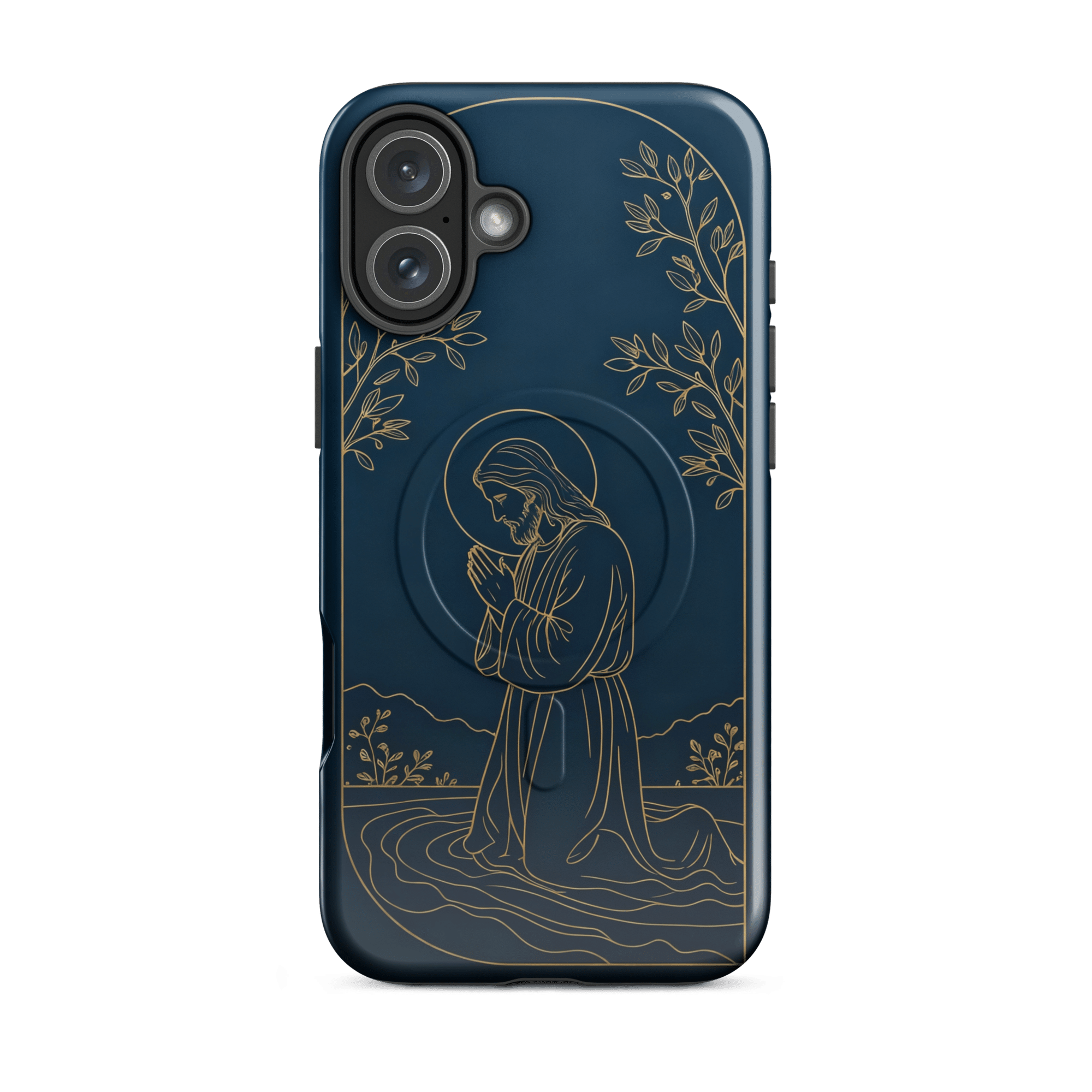 Jesus Praying by the River MagSafe Tough iPhone Case - Image 9