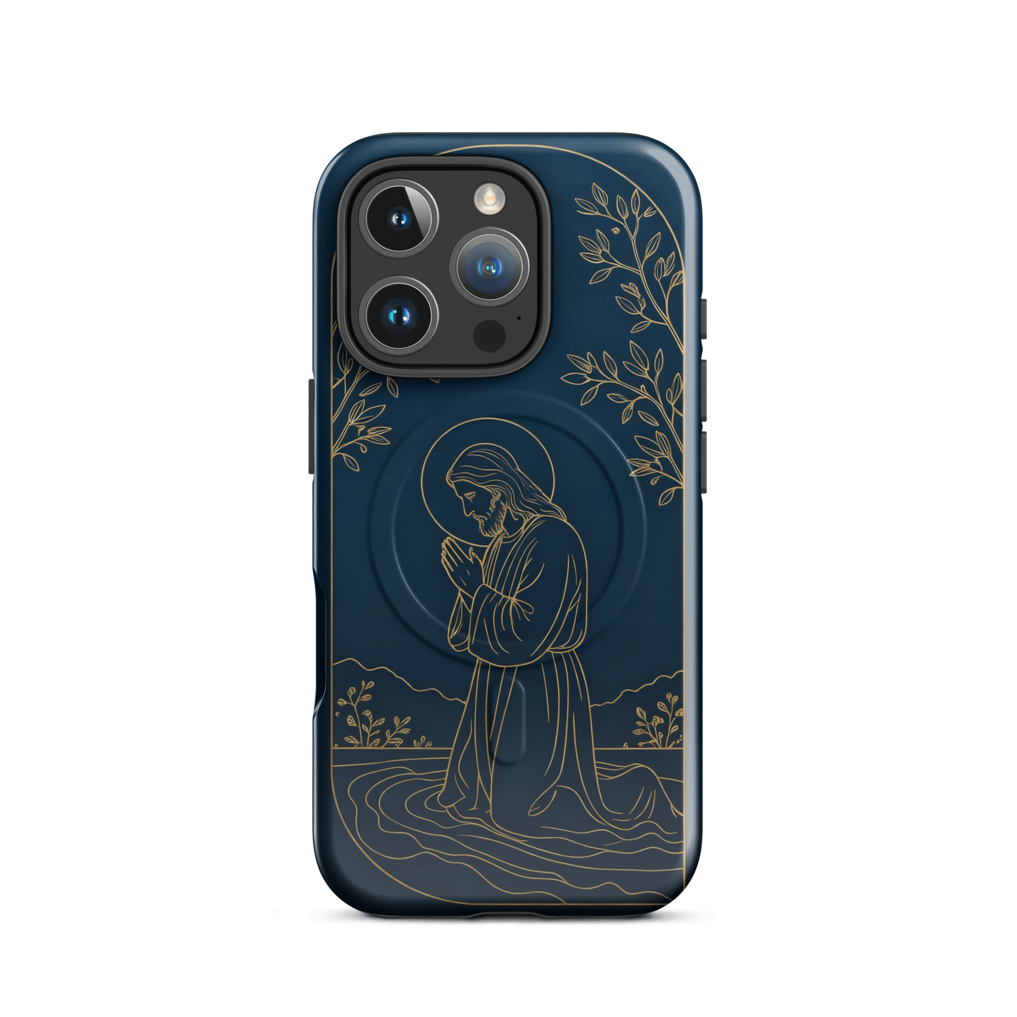 Jesus Praying by the River MagSafe Tough iPhone Case - Image 8