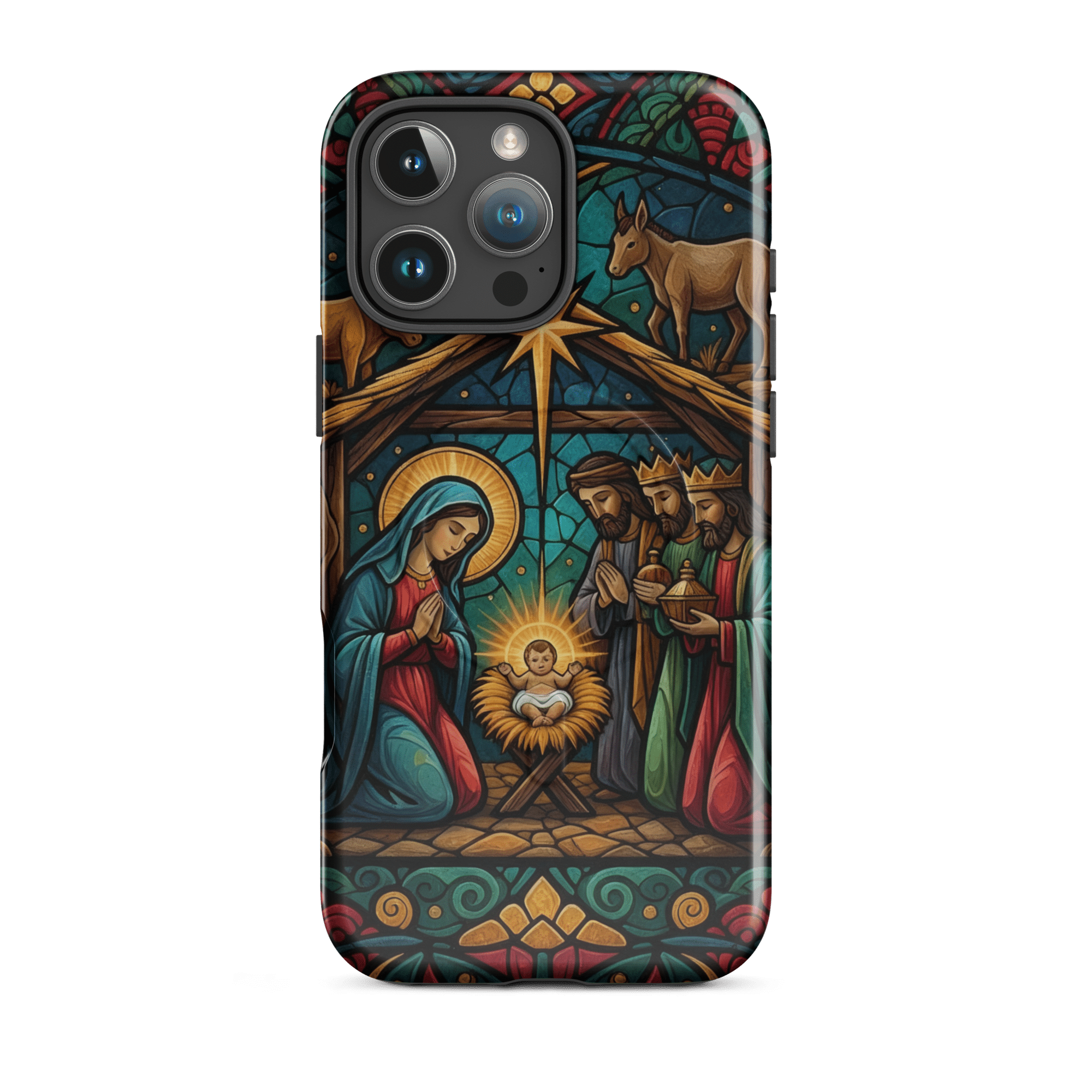 Nativity of Jesus with Wise Men MagSafe Tough iPhone Case - Image 7
