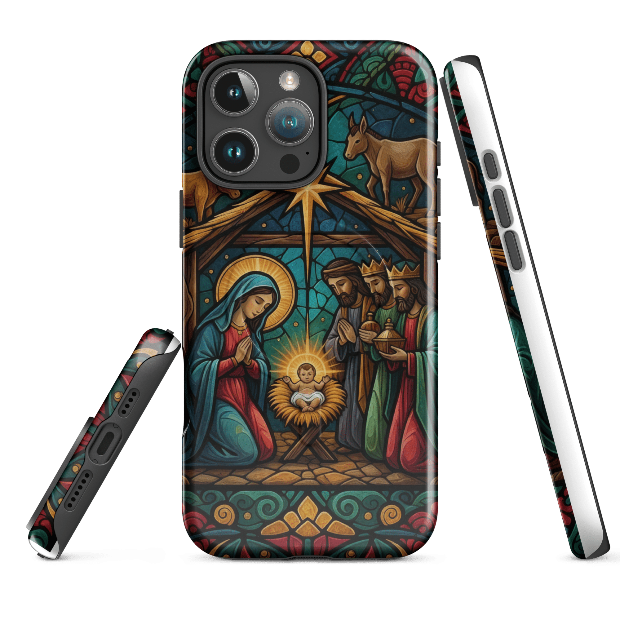 Nativity of Jesus with Wise Men MagSafe Tough iPhone Case - Image 12