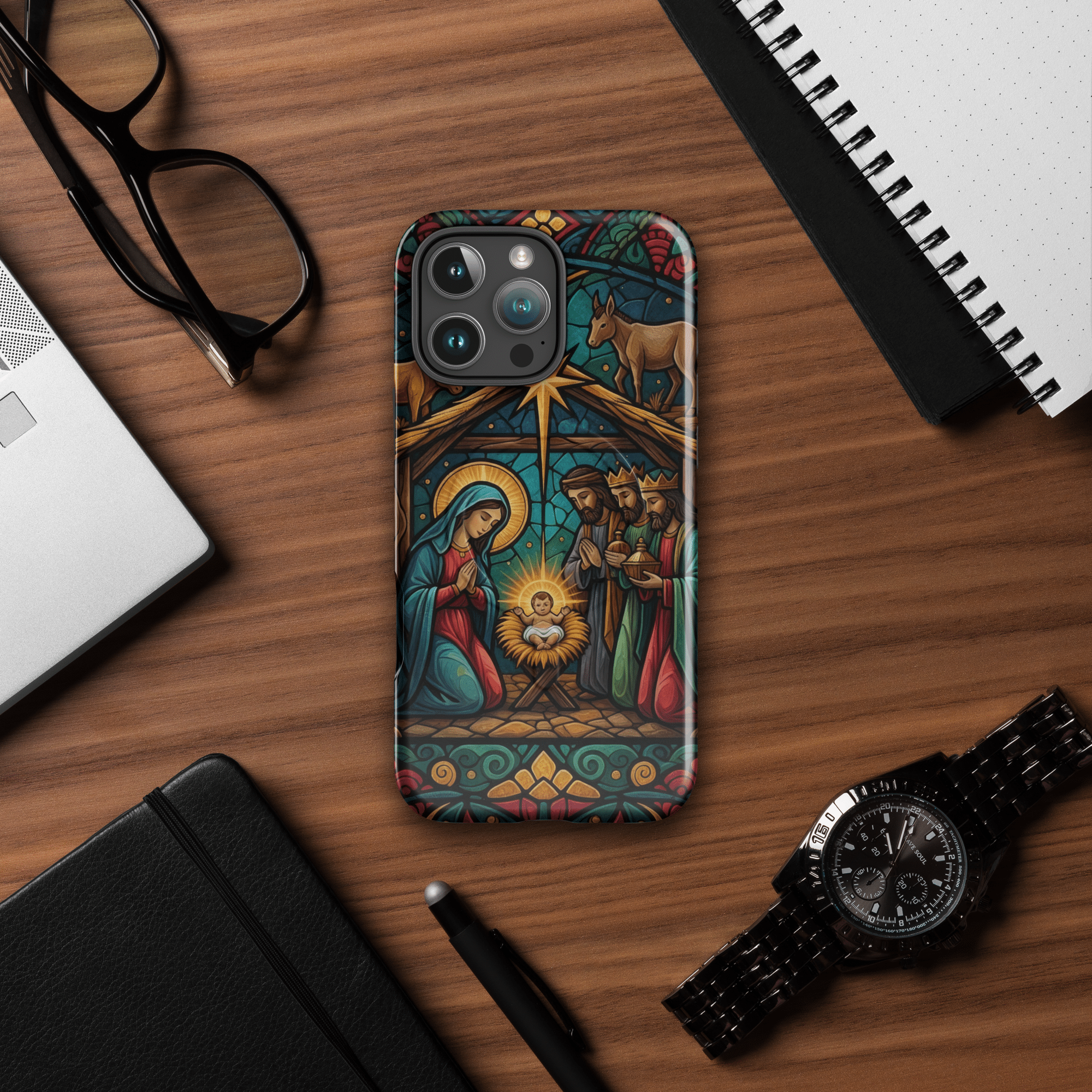 Nativity of Jesus with Wise Men MagSafe Tough iPhone Case - Image 10