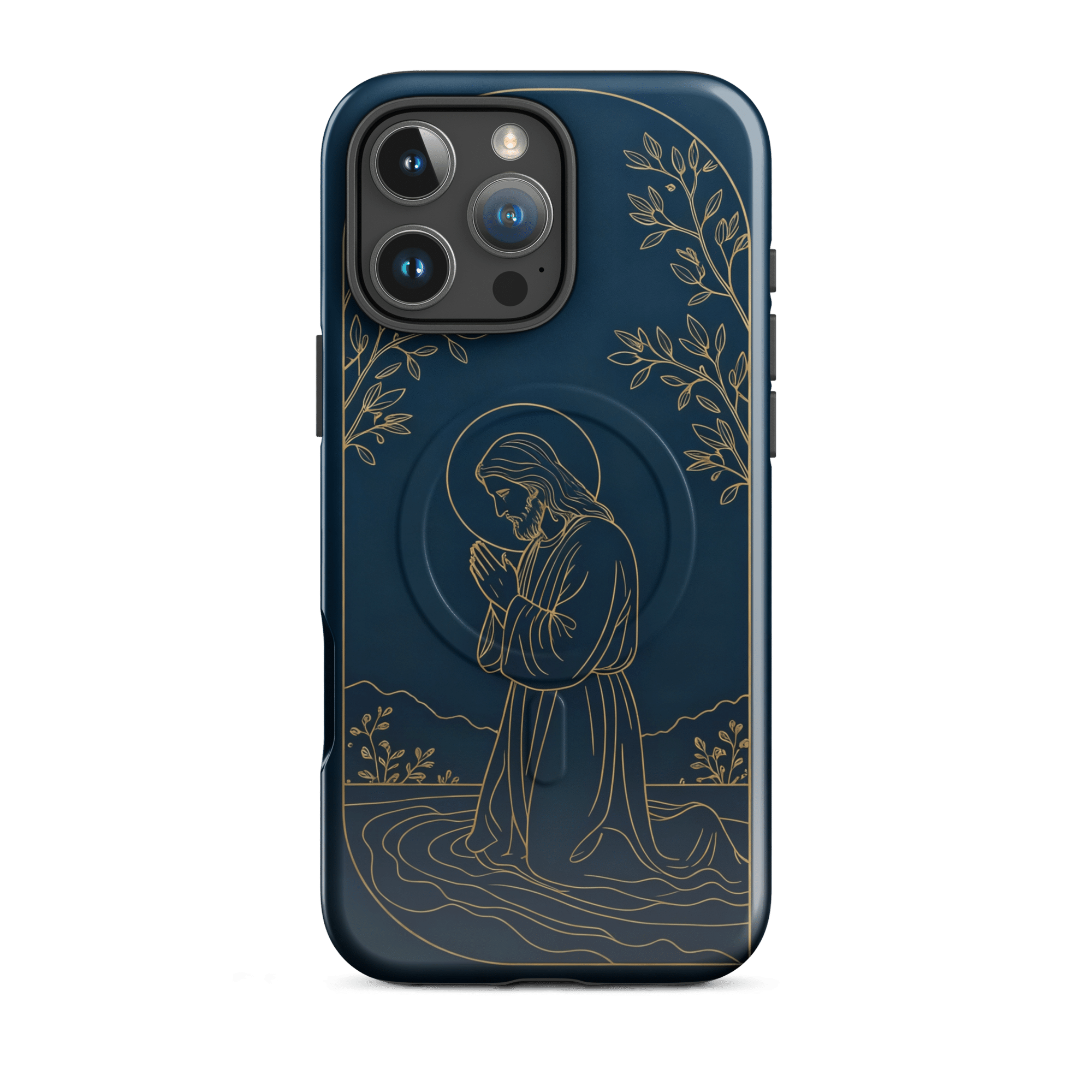 Jesus Praying by the River MagSafe Tough iPhone Case - Image 7