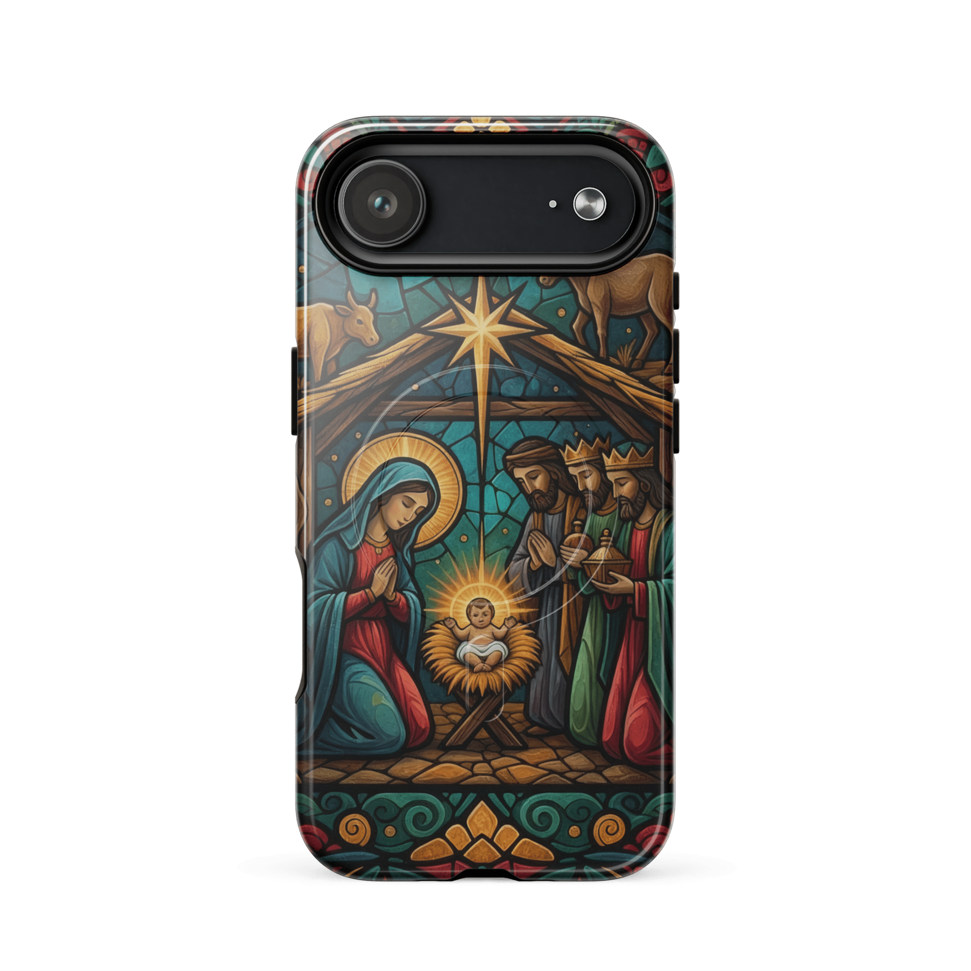 Nativity of Jesus with Wise Men MagSafe Tough iPhone Case - Image 5