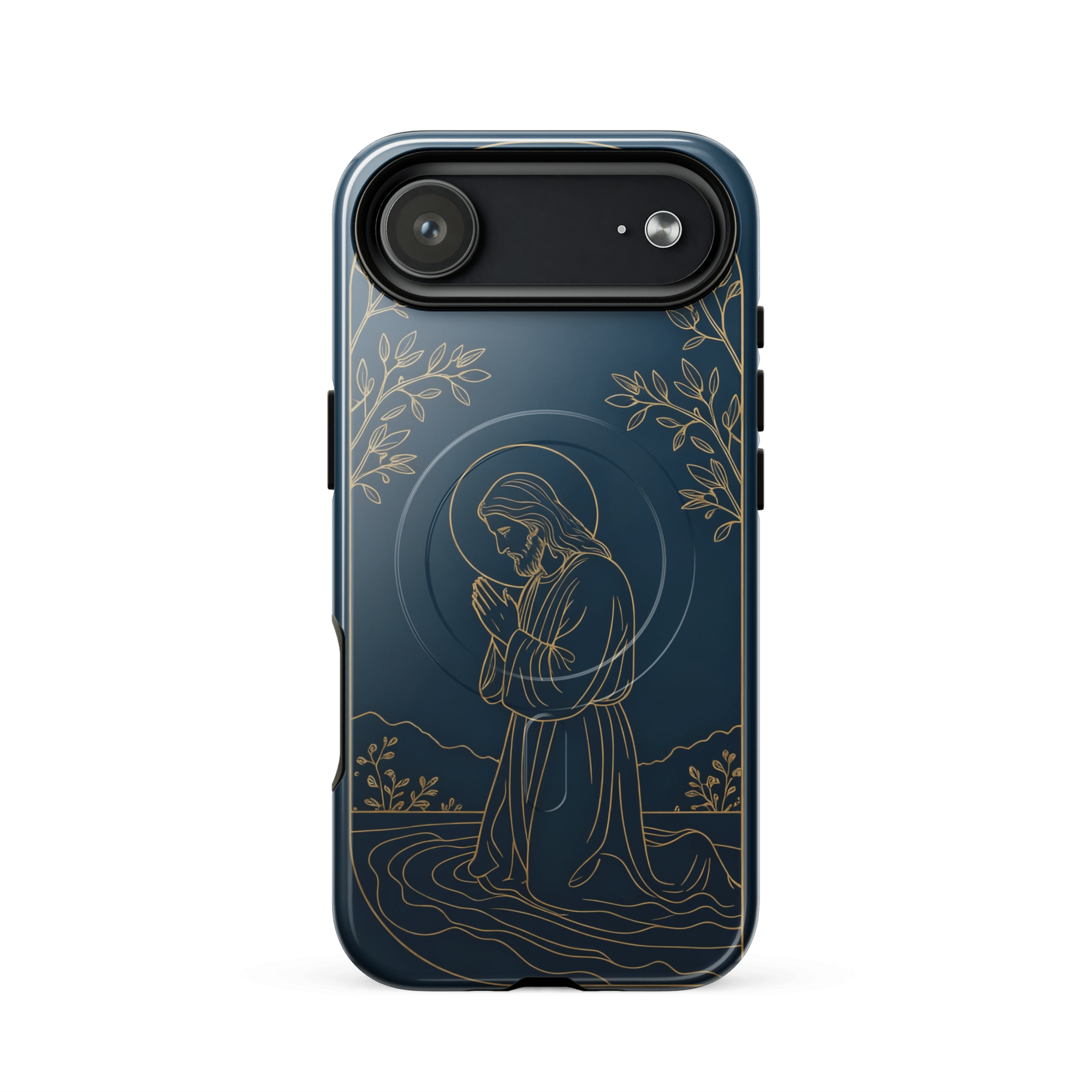 Jesus Praying by the River MagSafe Tough iPhone Case - Image 5