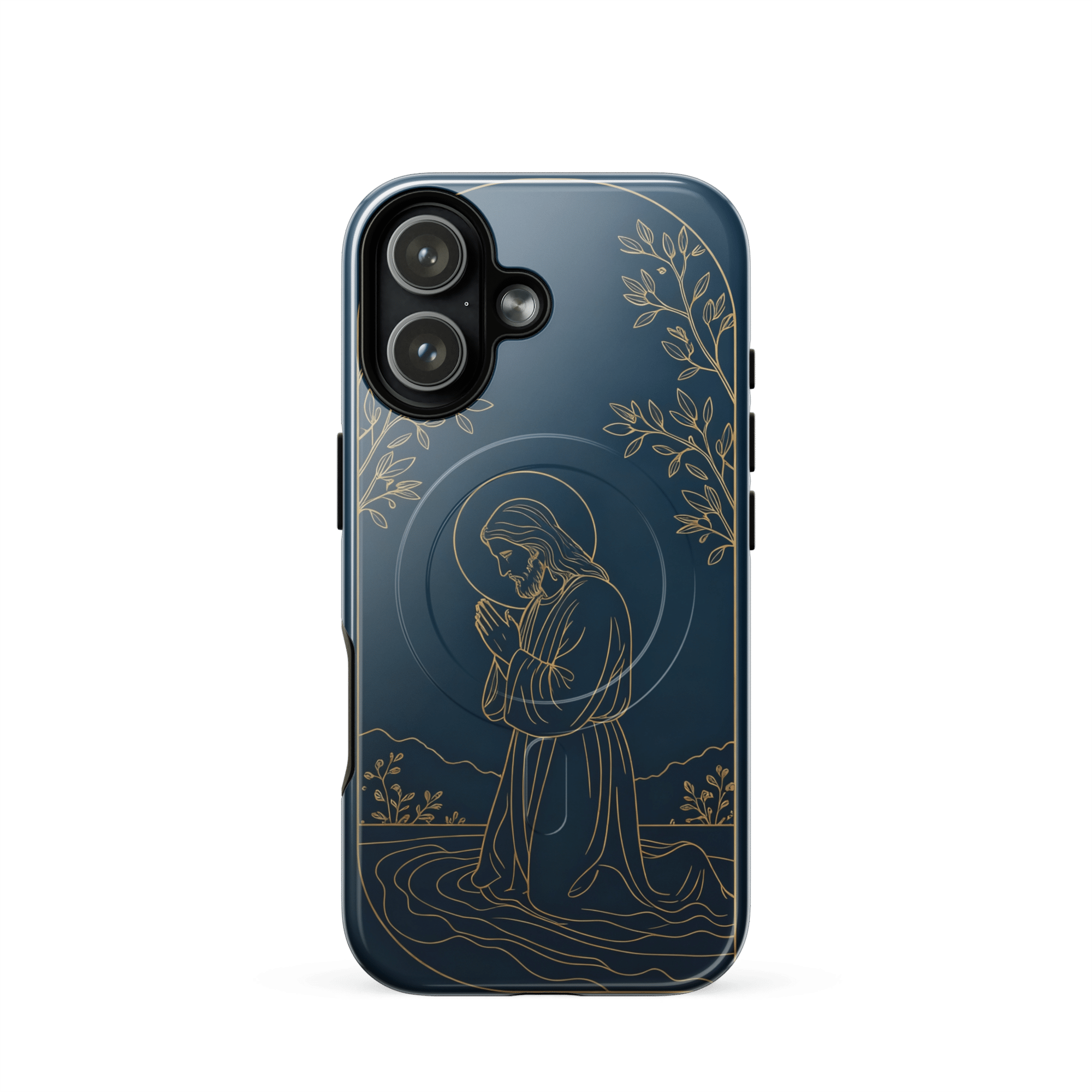 Jesus Praying by the River MagSafe Tough iPhone Case - Image 6
