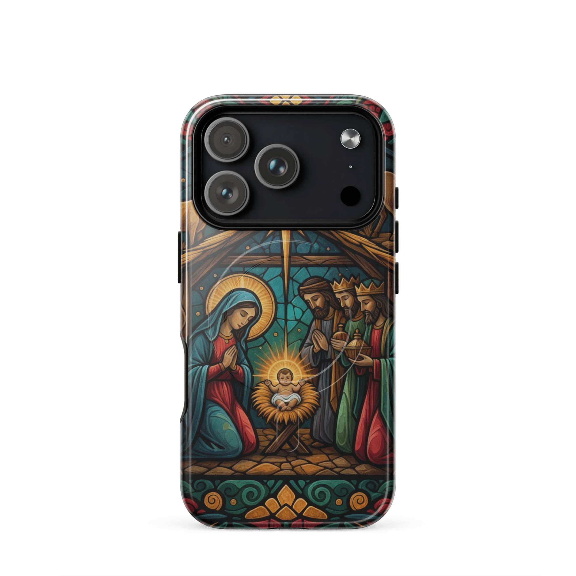 Nativity of Jesus with Wise Men MagSafe Tough iPhone Case - Image 4