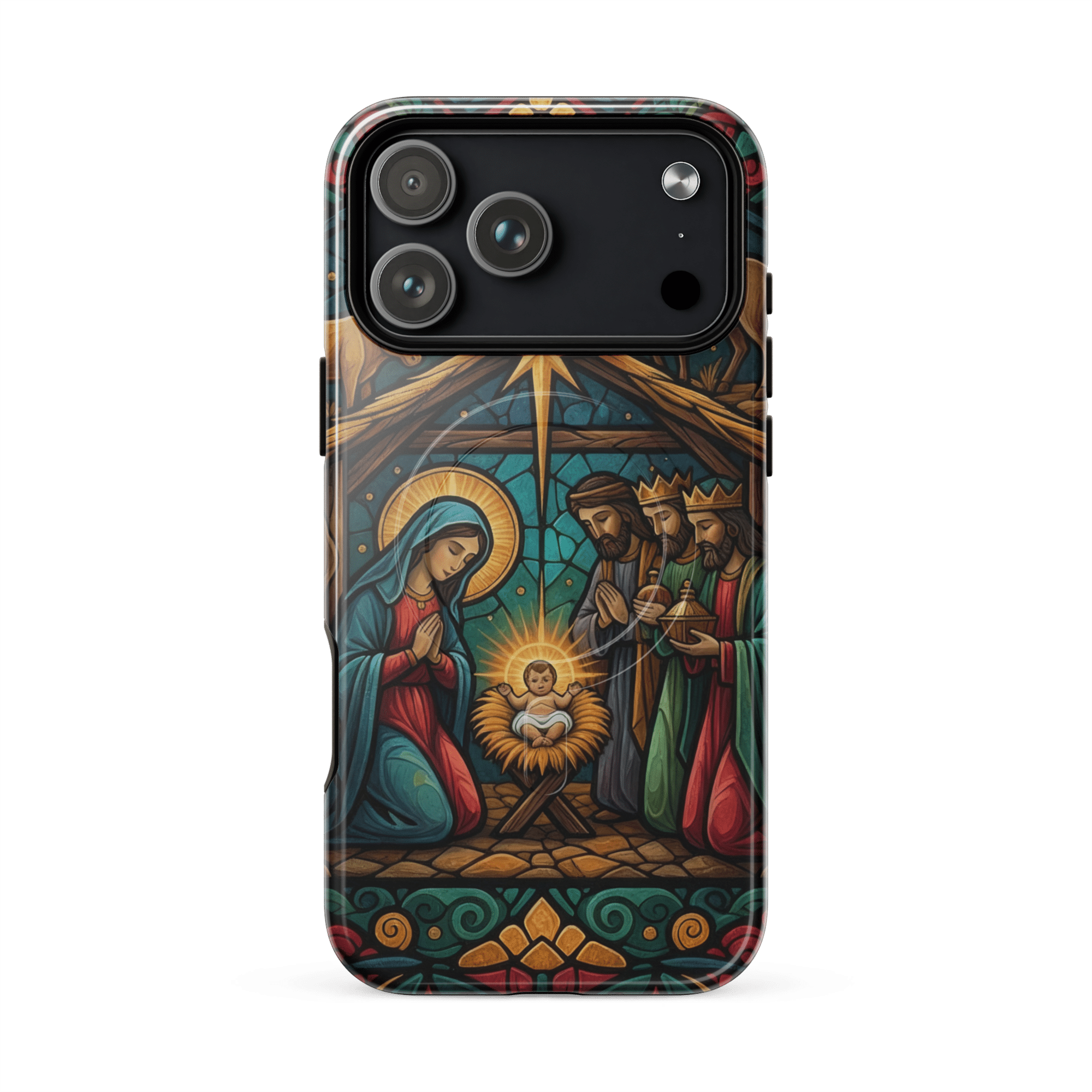 Nativity of Jesus with Wise Men MagSafe Tough iPhone Case