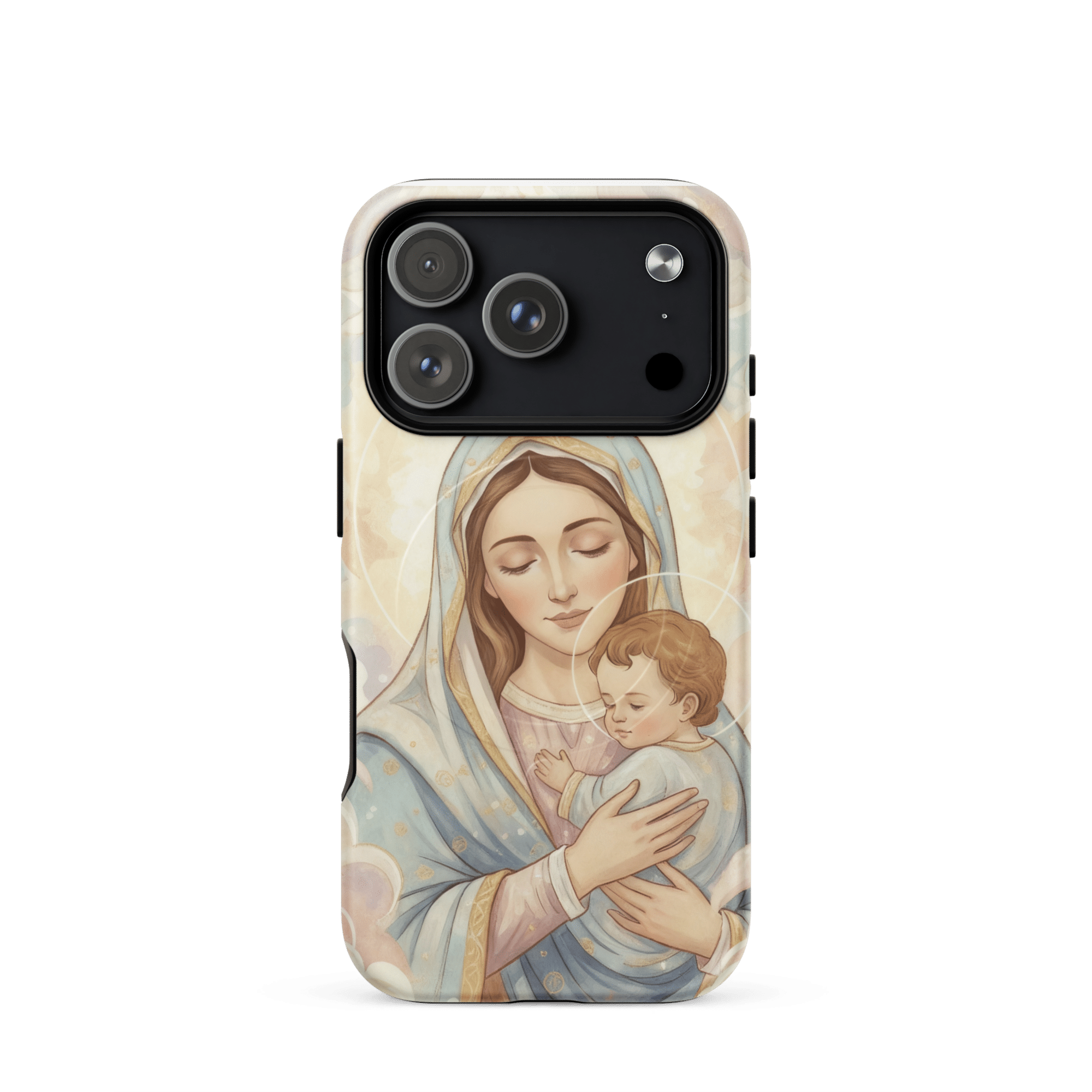 Madonna And Baby Jesus MagSafe Tough iPhone Case - Image 3