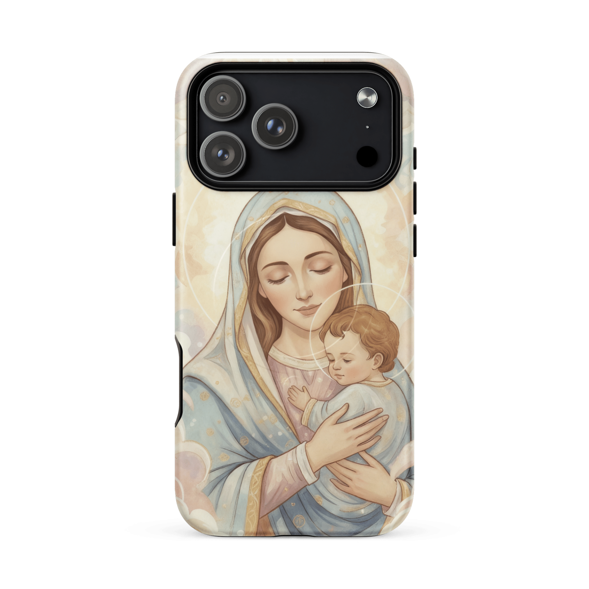 Madonna And Baby Jesus MagSafe Tough iPhone Case - Image 2