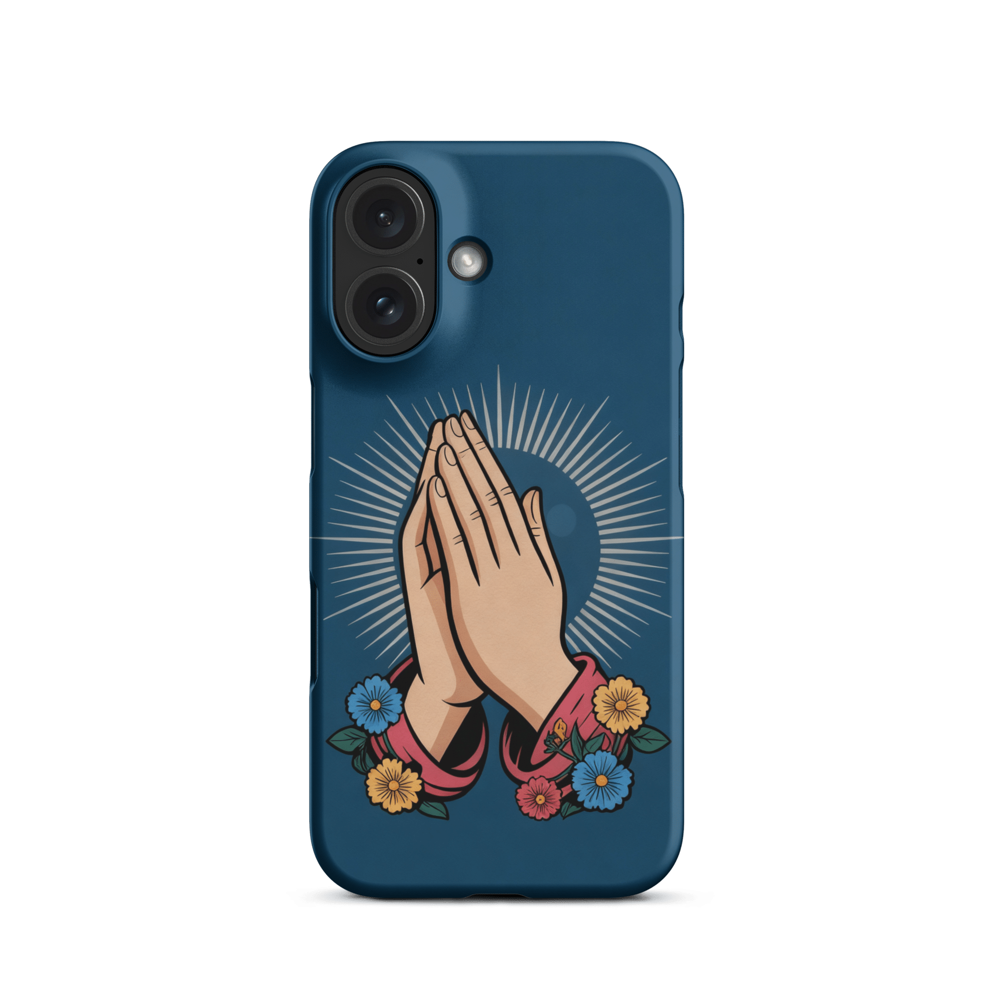Praying Hands with Flowers Snap iPhone Case - Image 8