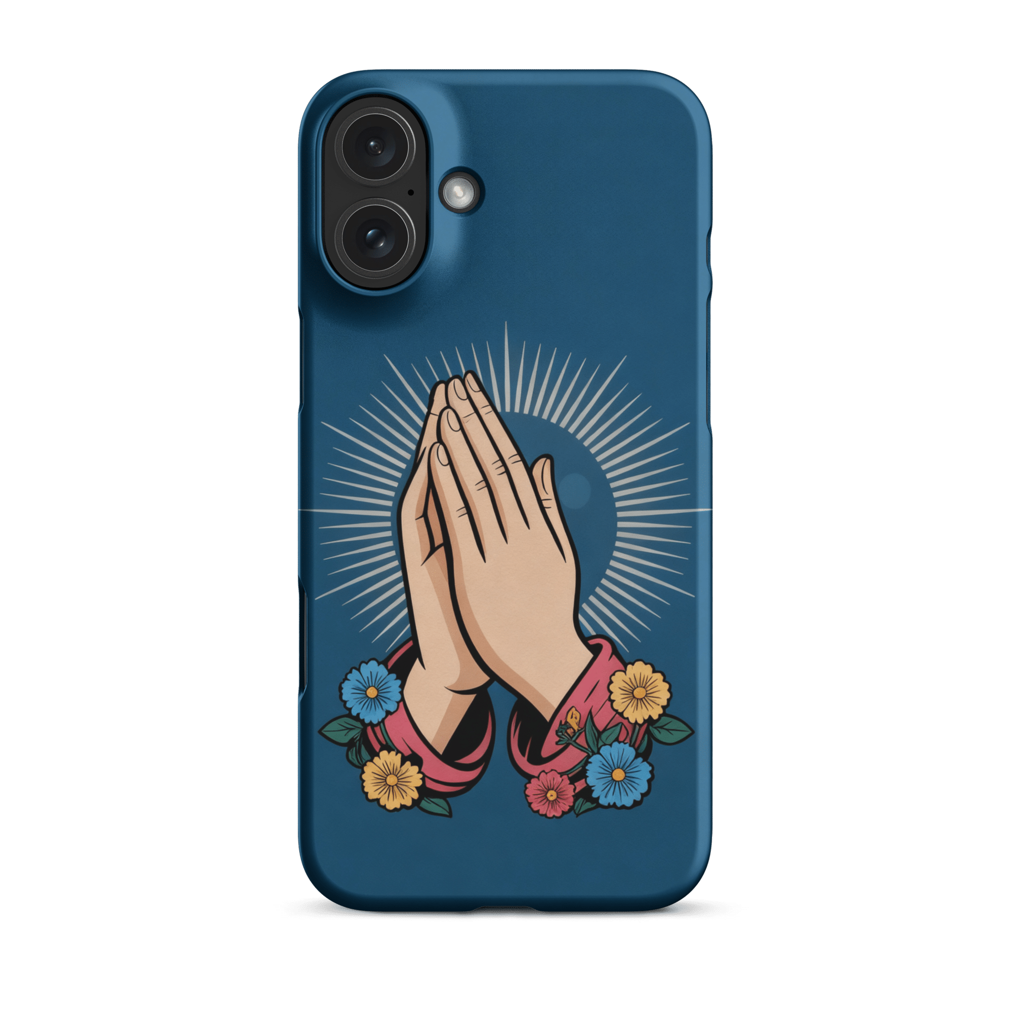 Praying Hands with Flowers Snap iPhone Case - Image 7