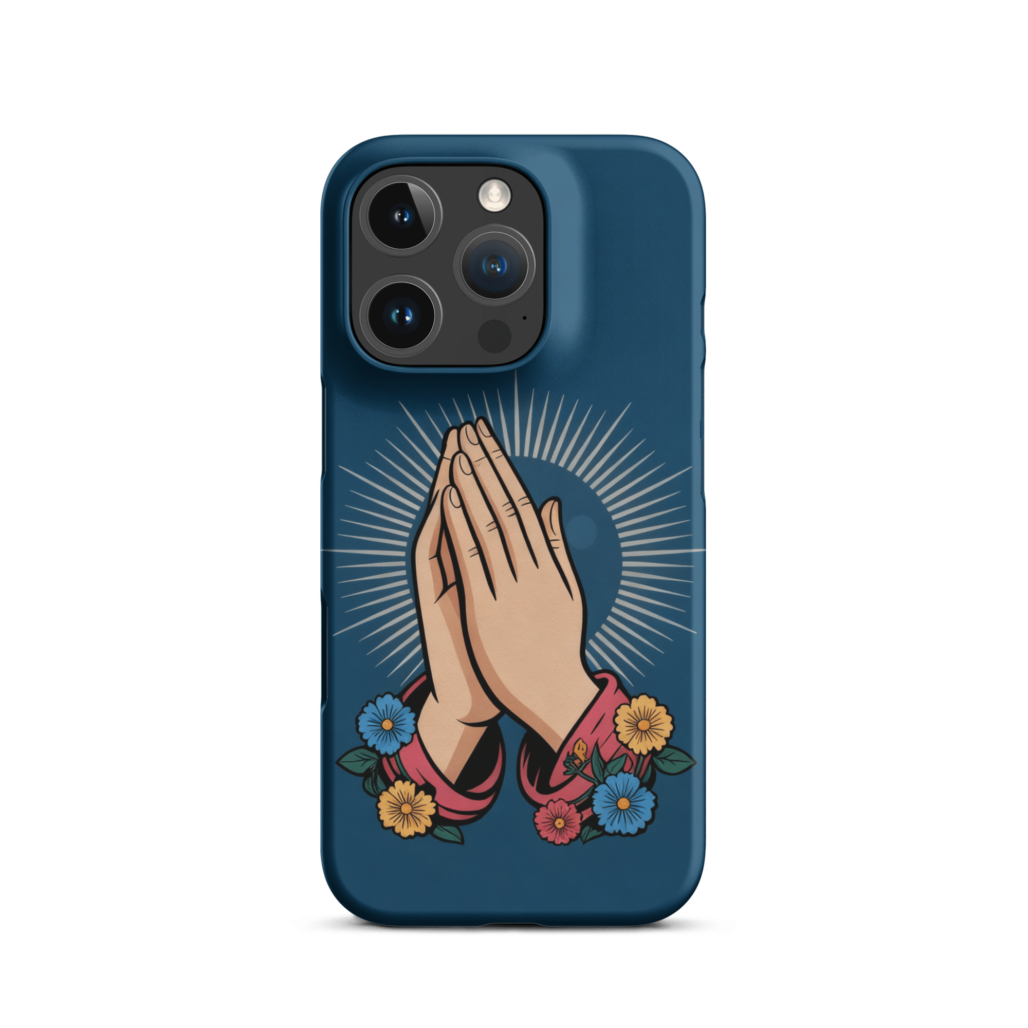 Praying Hands with Flowers Snap iPhone Case - Image 6