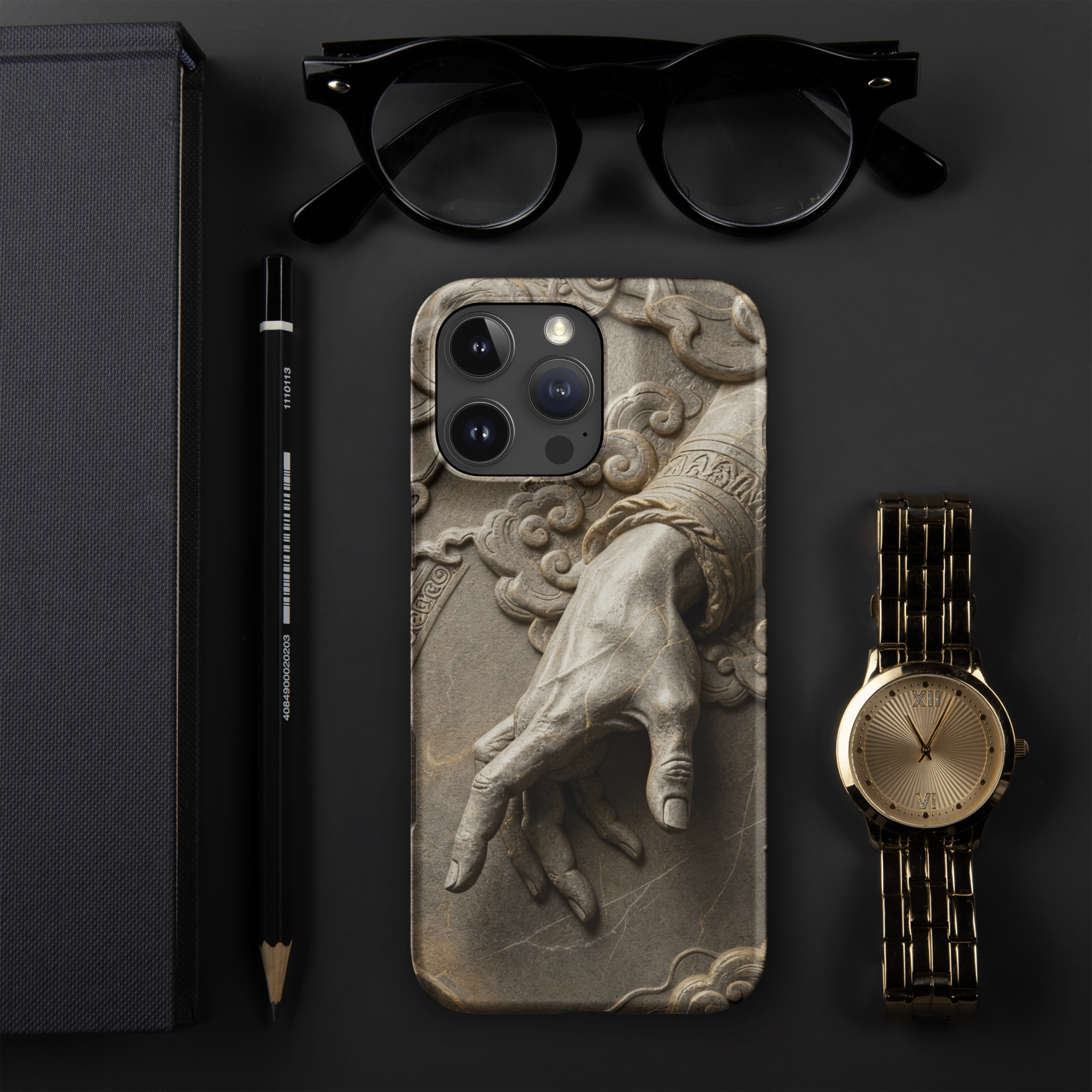 Divine Hand in Stone Clouds Snap iPhone Case - Image 12