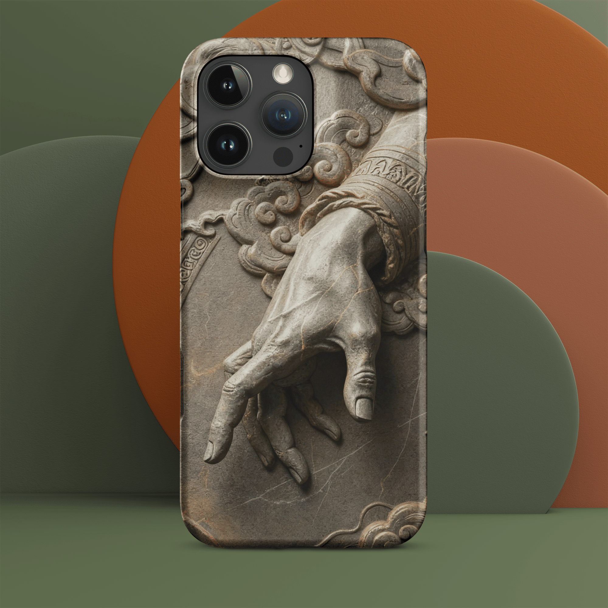 Divine Hand in Stone Clouds Snap iPhone Case - Image 10