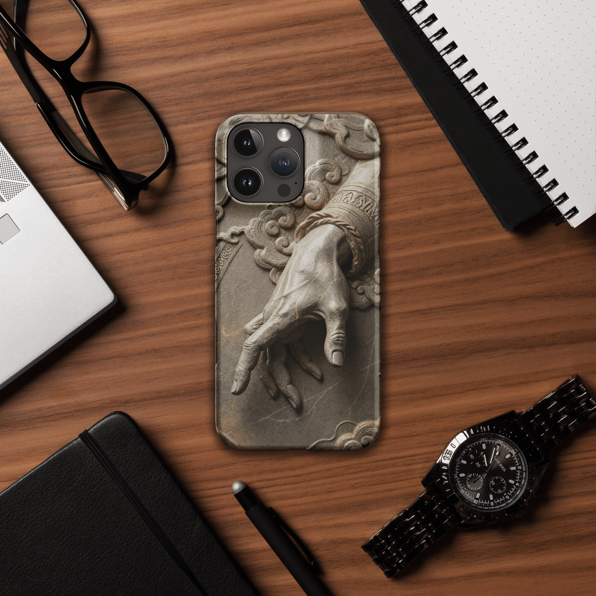 Divine Hand in Stone Clouds Snap iPhone Case - Image 11