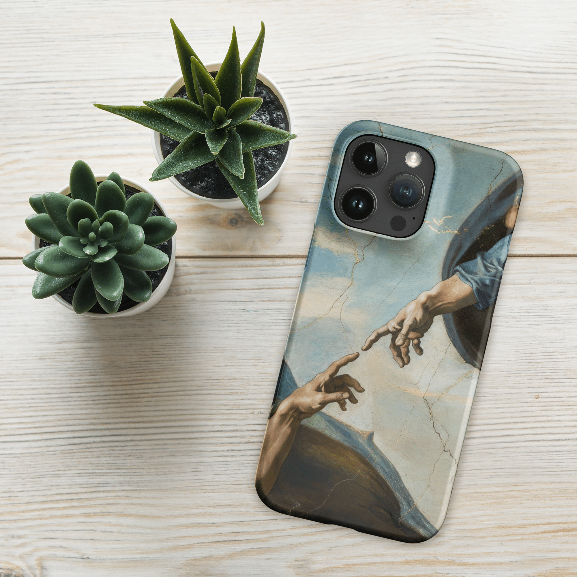 Creation of Adam Hands of God Snap iPhone Case - Image 10