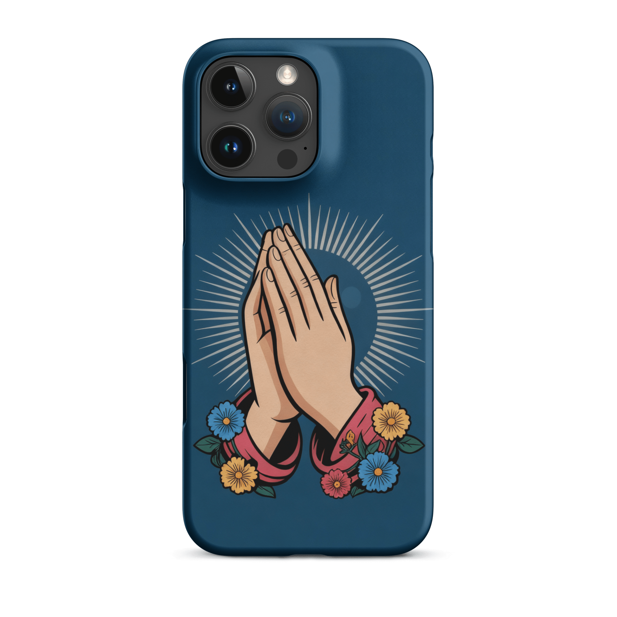 Praying Hands with Flowers Snap iPhone Case - Image 5
