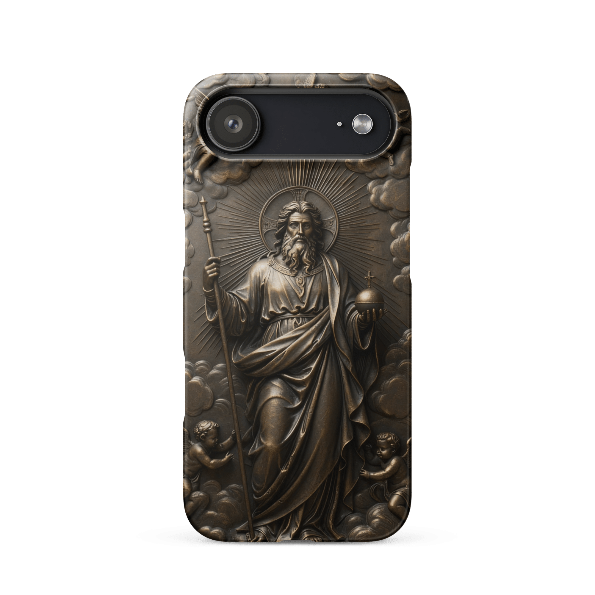 God with Angels in Heaven Snap iPhone Case - Image 3