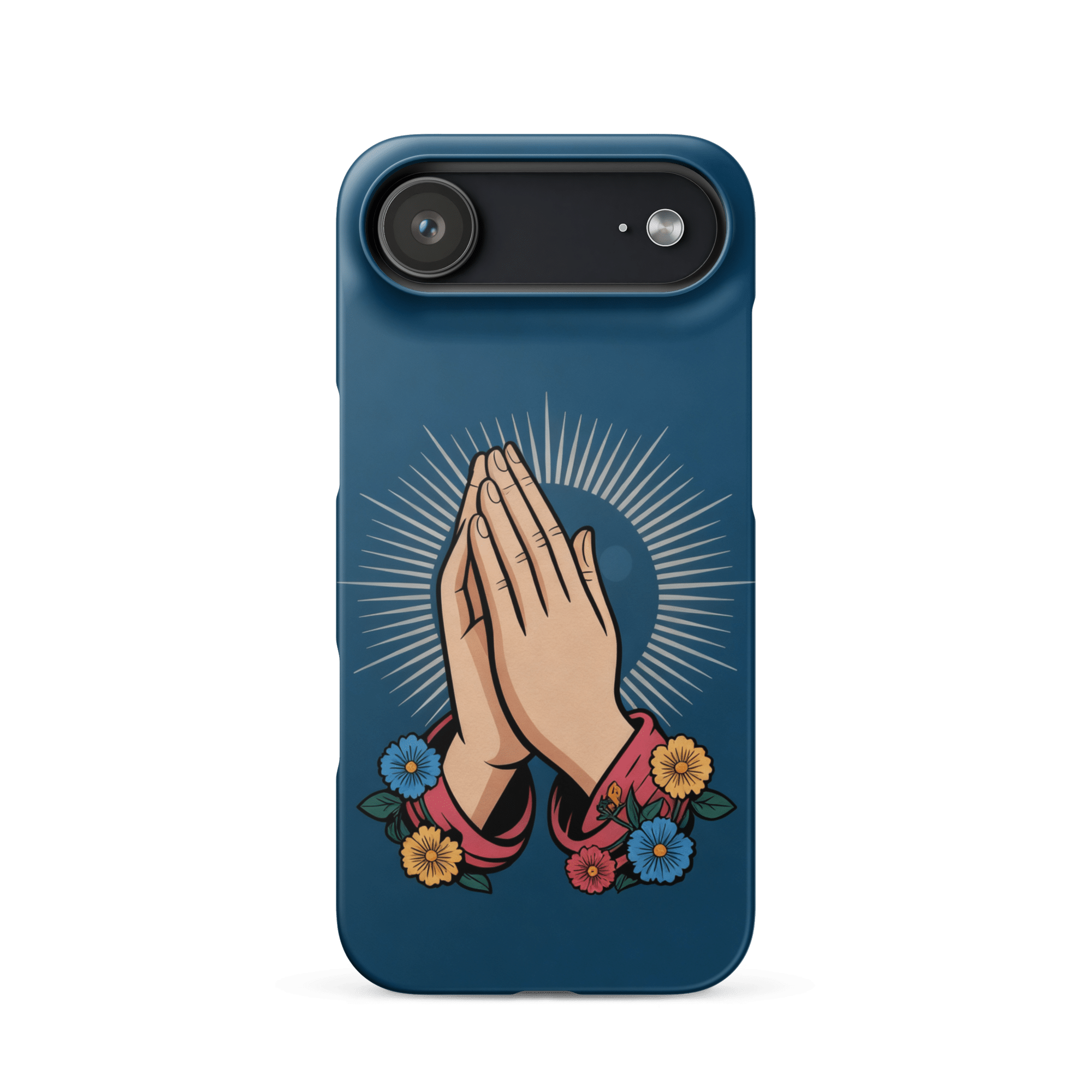 Praying Hands with Flowers Snap iPhone Case - Image 3