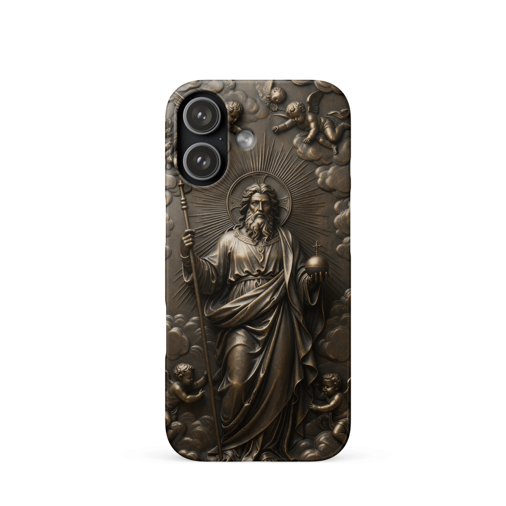 God with Angels in Heaven Snap iPhone Case - Image 4