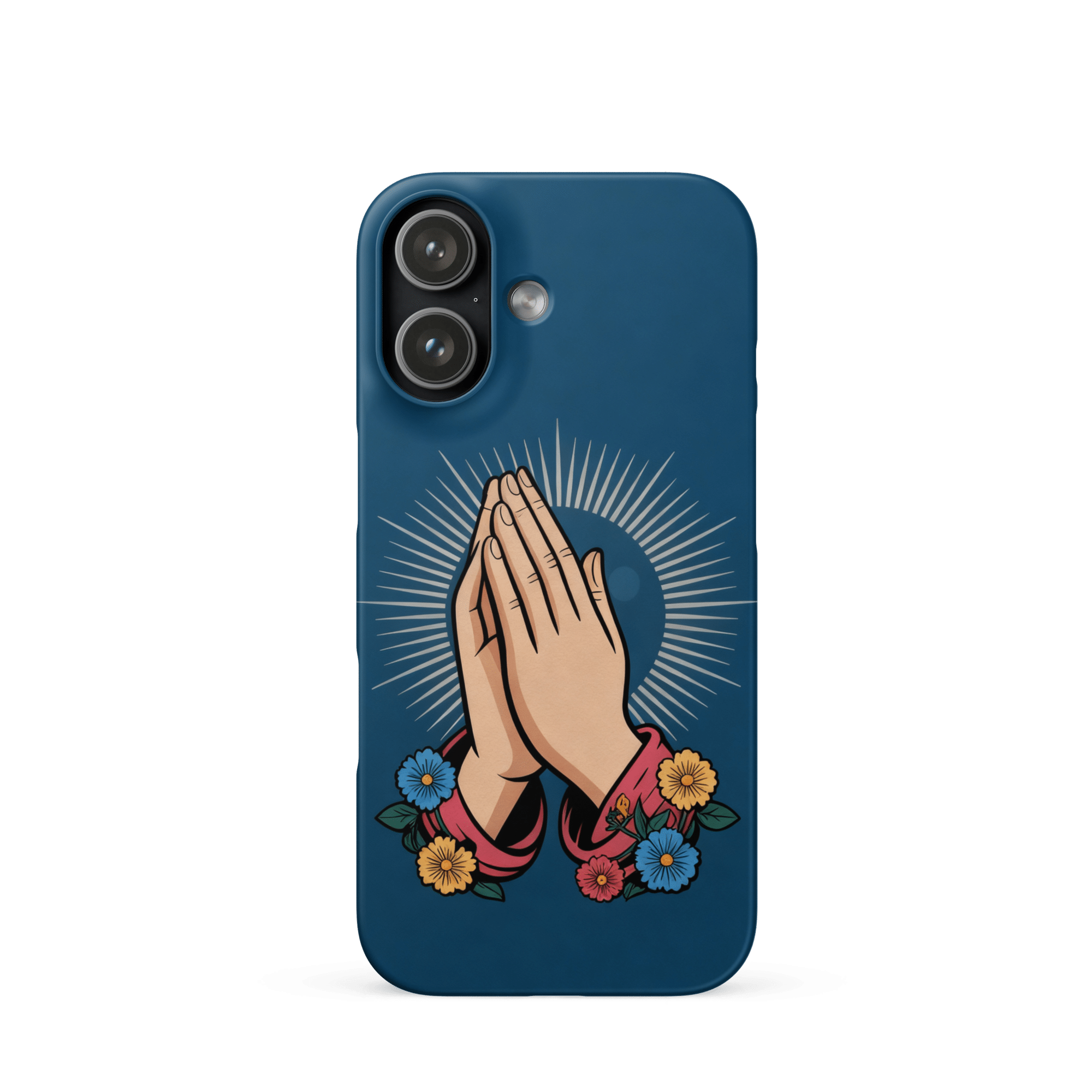 Praying Hands with Flowers Snap iPhone Case - Image 4