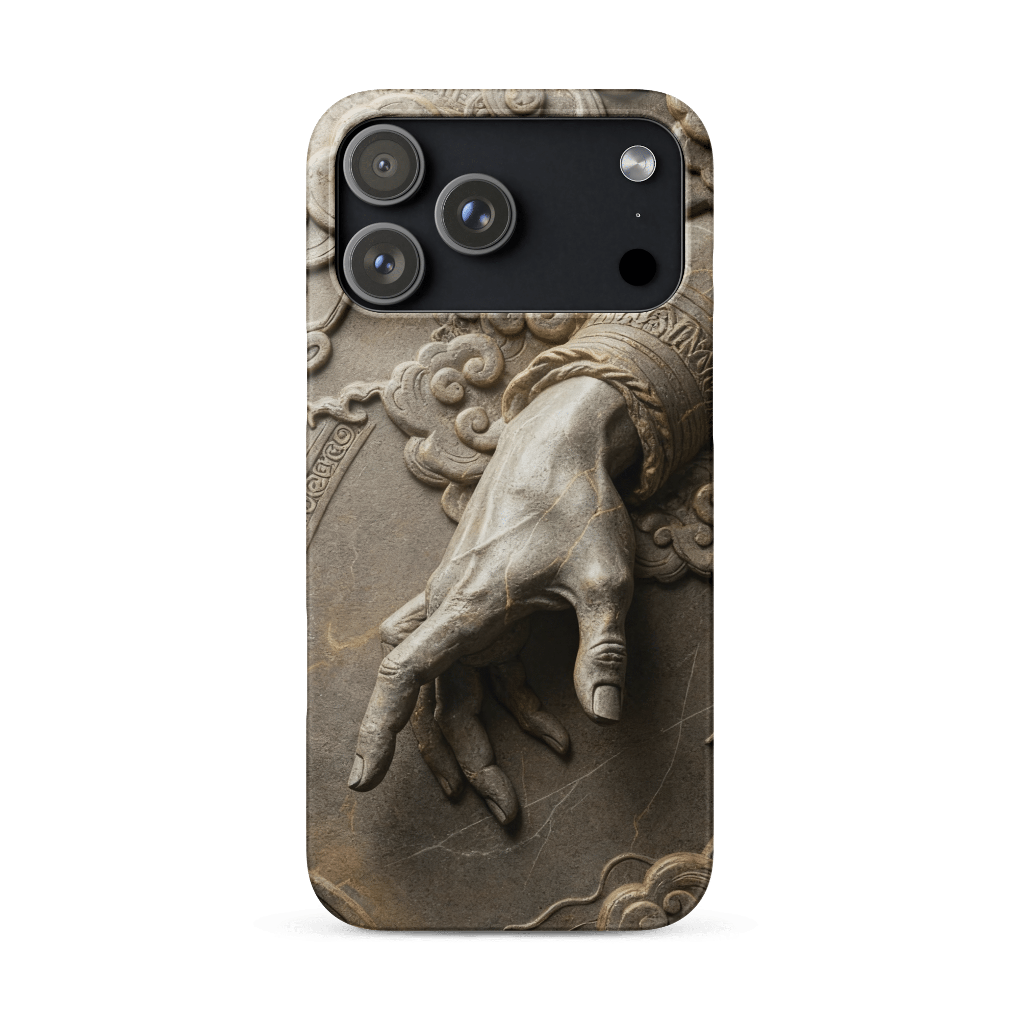 Divine Hand in Stone Clouds Snap iPhone Case
