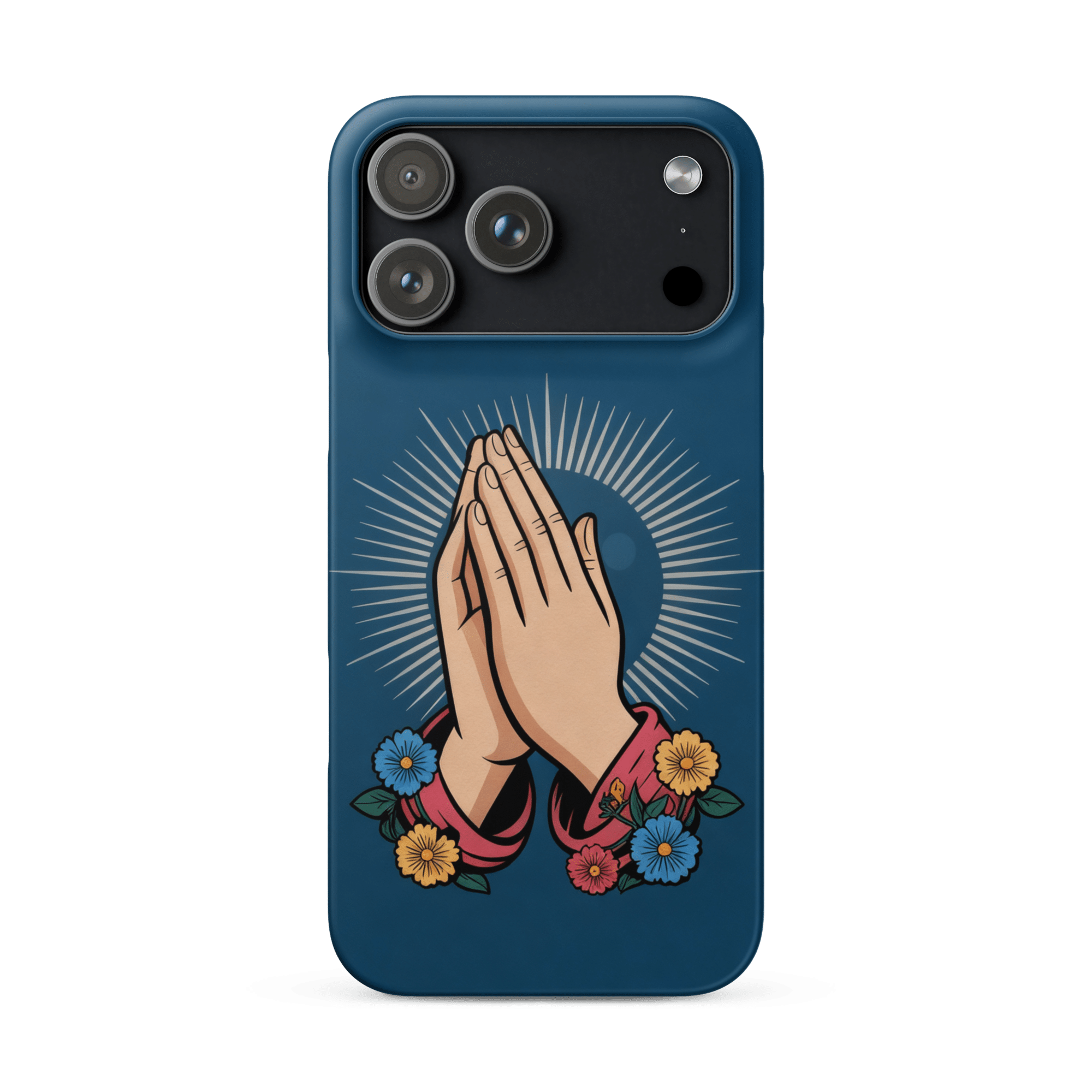 Praying Hands with Flowers Snap iPhone Case