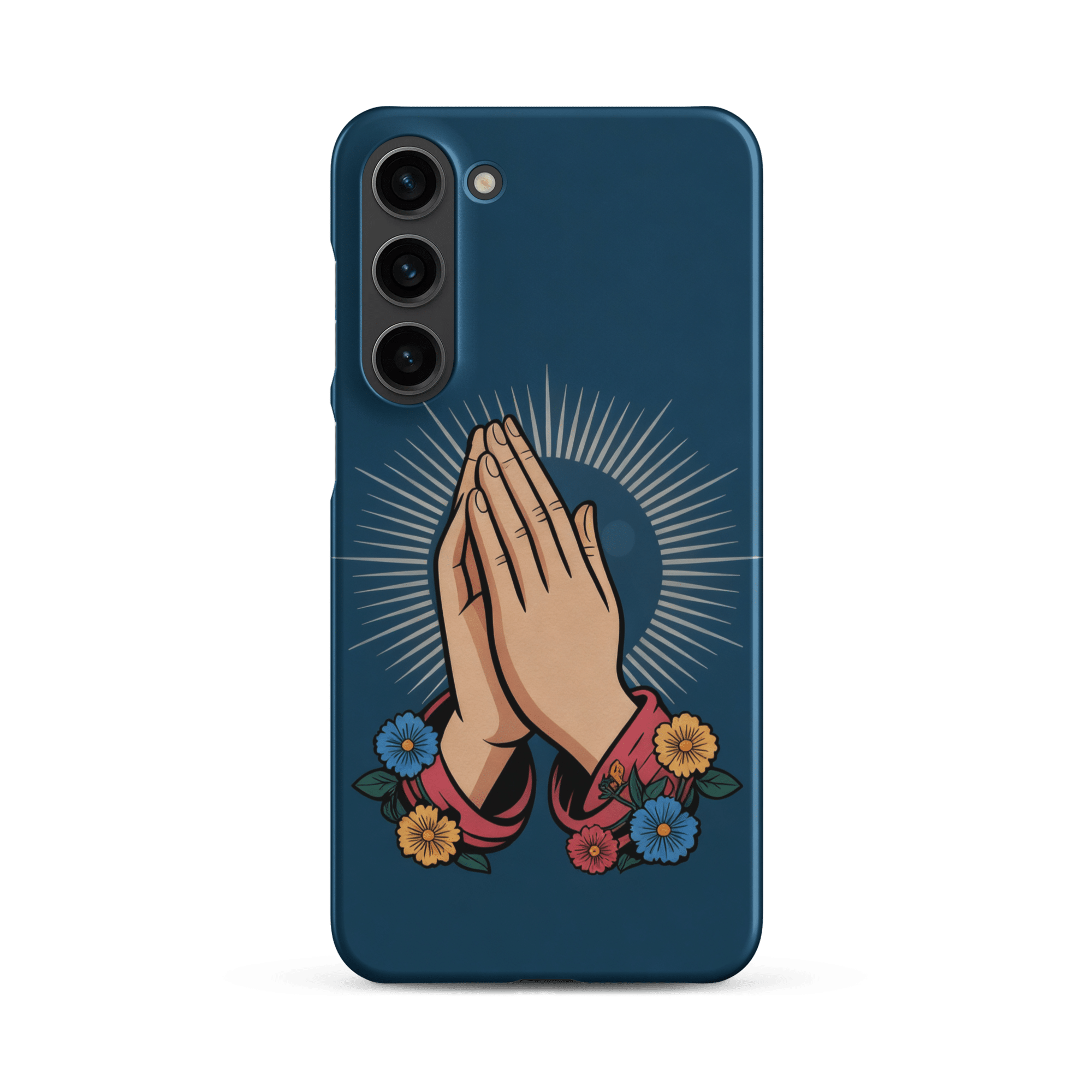 Praying Hands with Flowers Snap Samsung Case - Image 8