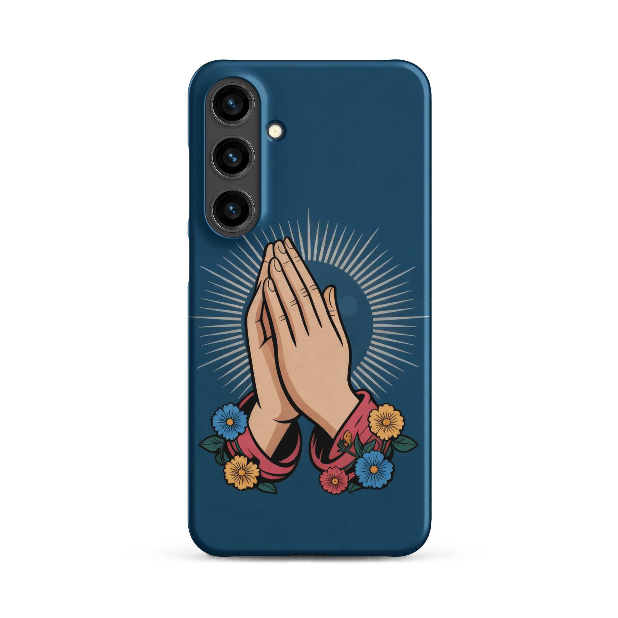 Praying Hands with Flowers Snap Samsung Case - Image 5