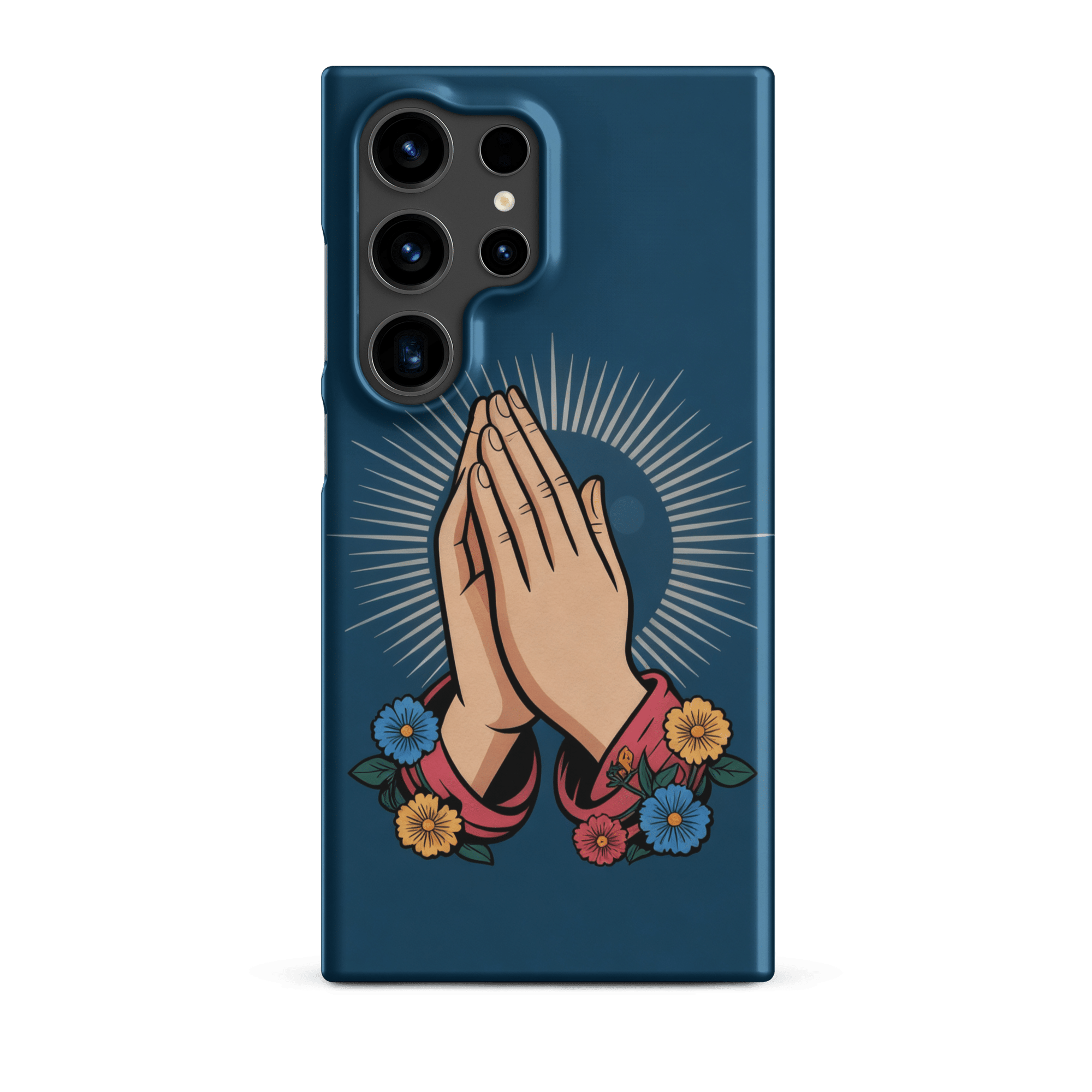Praying Hands with Flowers Snap Samsung Case - Image 4