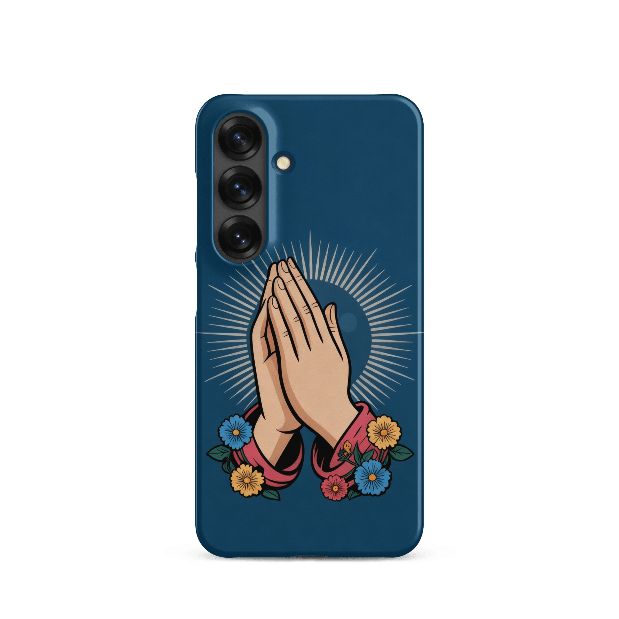 Praying Hands with Flowers Snap Samsung Case - Image 3