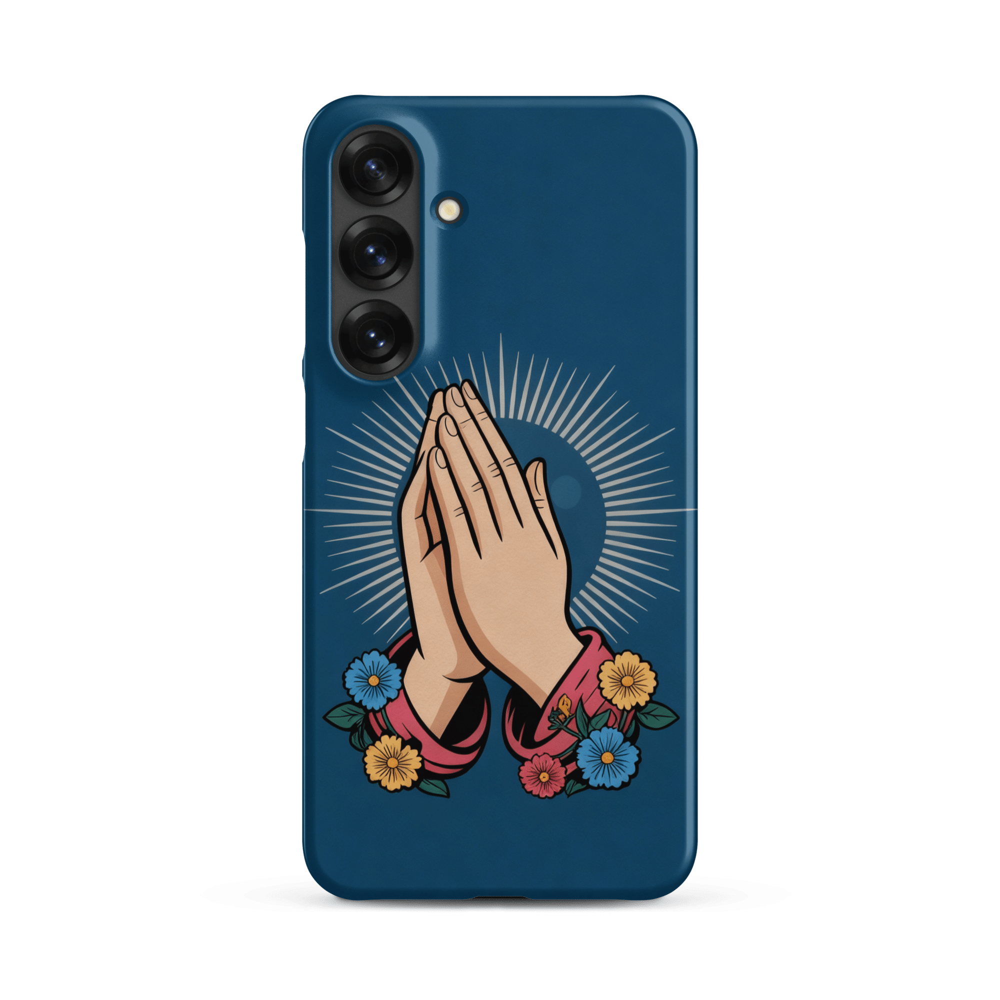 Praying Hands with Flowers Snap Samsung Case - Image 2
