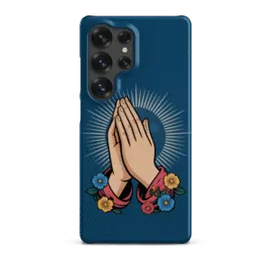 Praying Hands with Flowers Snap Samsung Case