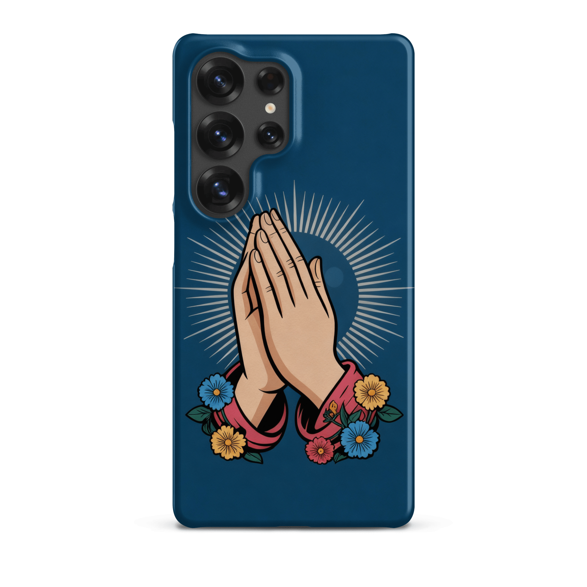 Praying Hands with Flowers Snap Samsung Case