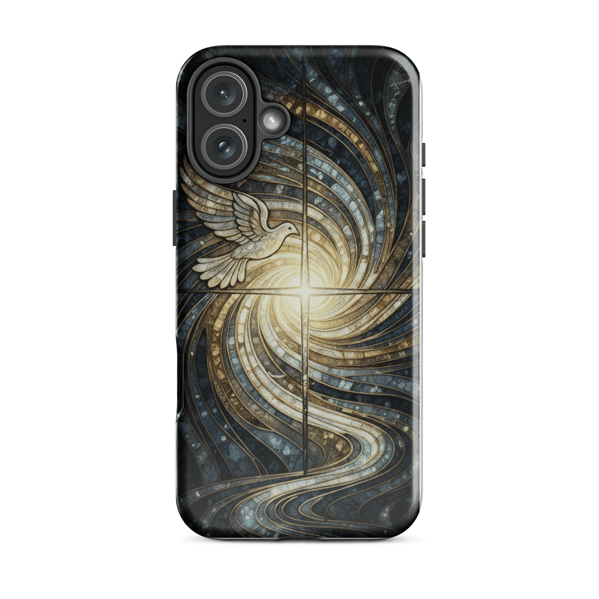 Holy Spirit Cross with Dove Tough iPhone Case - Image 9