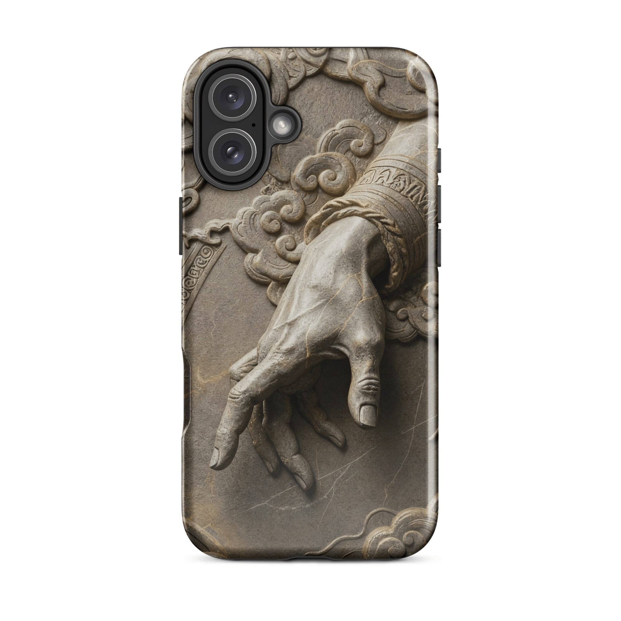 Divine Hand in Stone Clouds Tough iPhone Case - Image 9