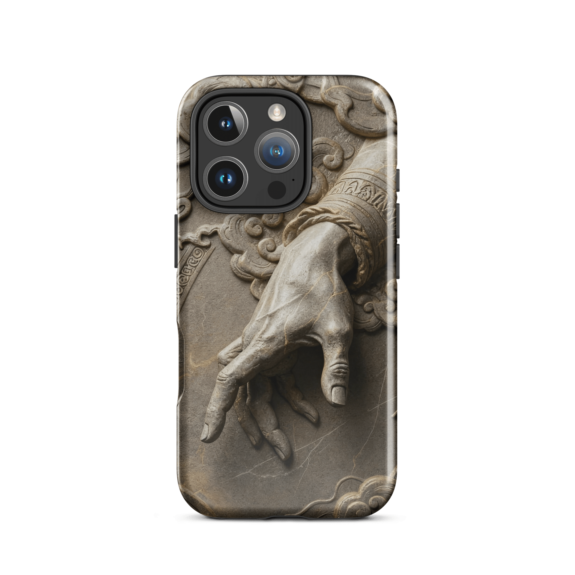 Divine Hand in Stone Clouds Tough iPhone Case - Image 8