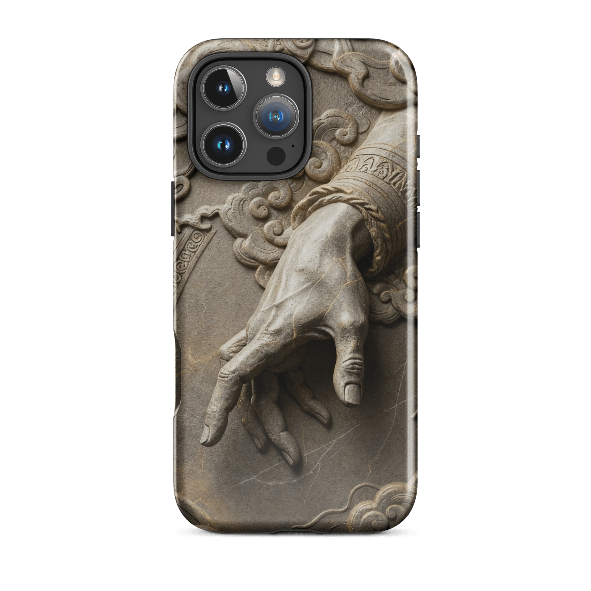 Divine Hand in Stone Clouds Tough iPhone Case - Image 7