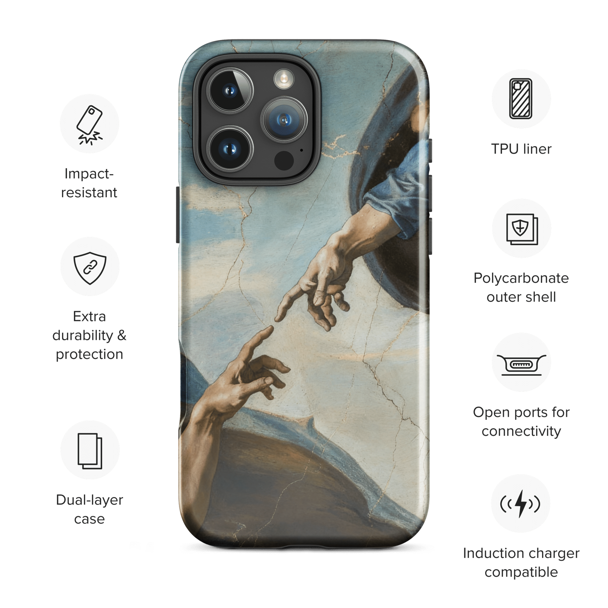 Creation of Adam Hands of God Tough iPhone Case - Image 10