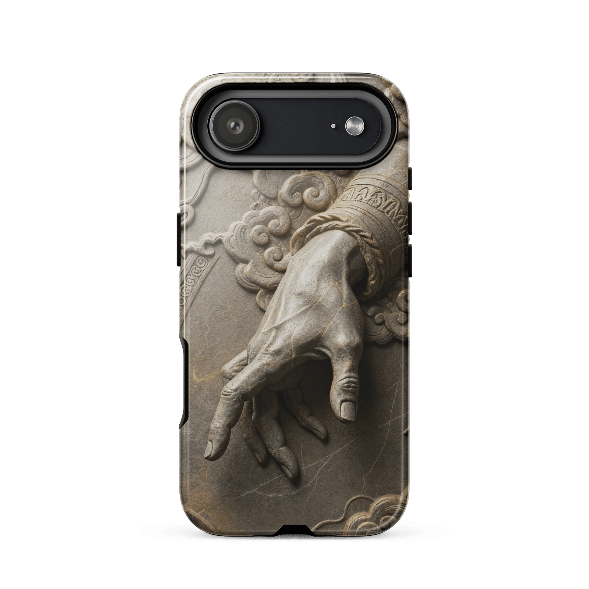 Divine Hand in Stone Clouds Tough iPhone Case - Image 5