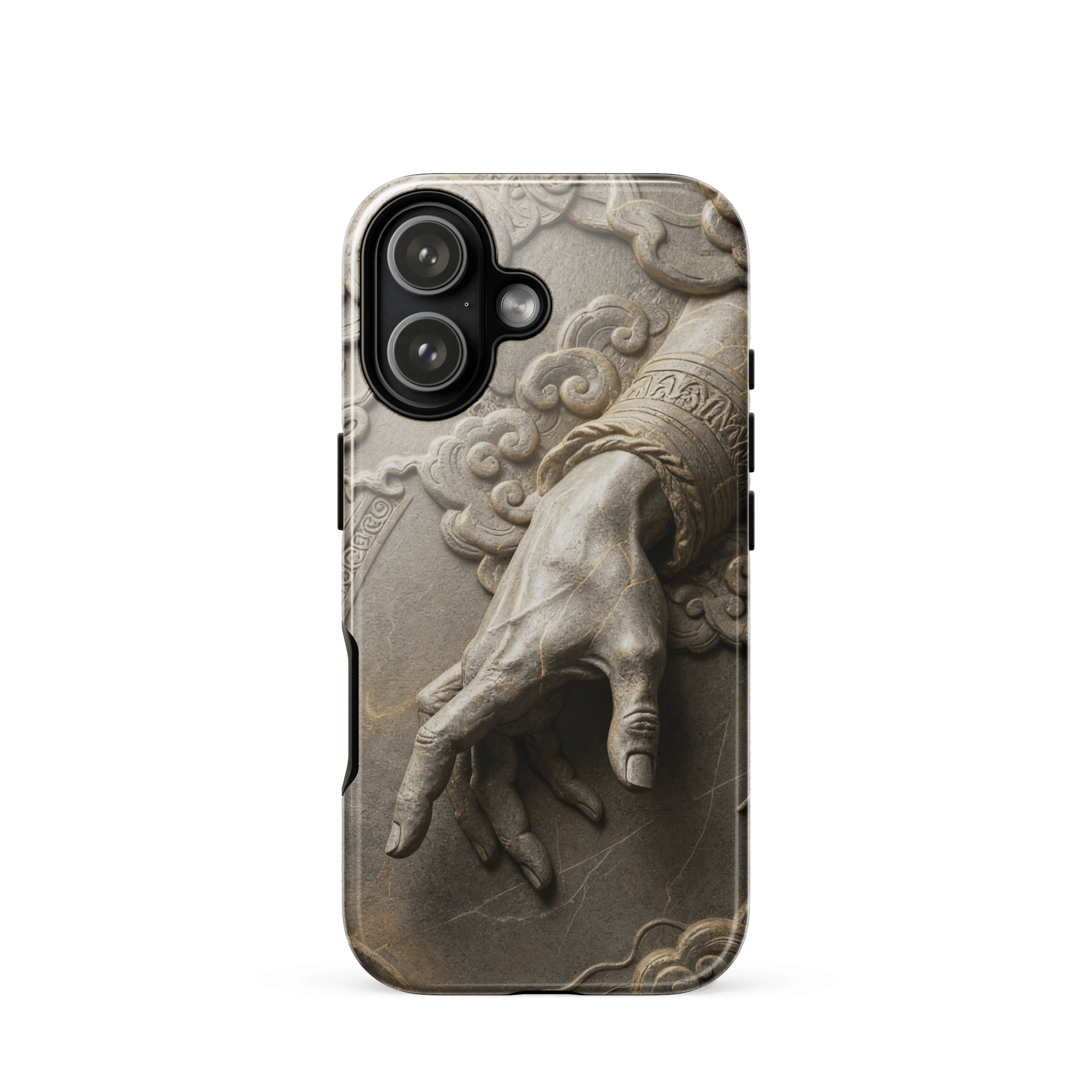 Divine Hand in Stone Clouds Tough iPhone Case - Image 6