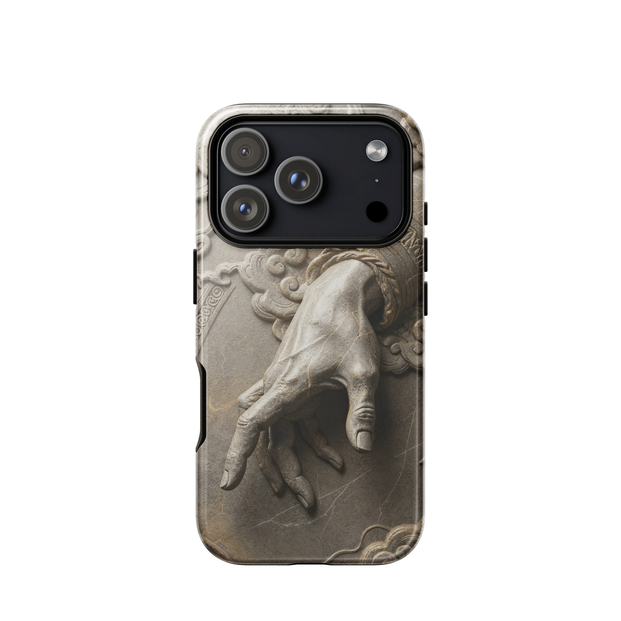 Divine Hand in Stone Clouds Tough iPhone Case - Image 4