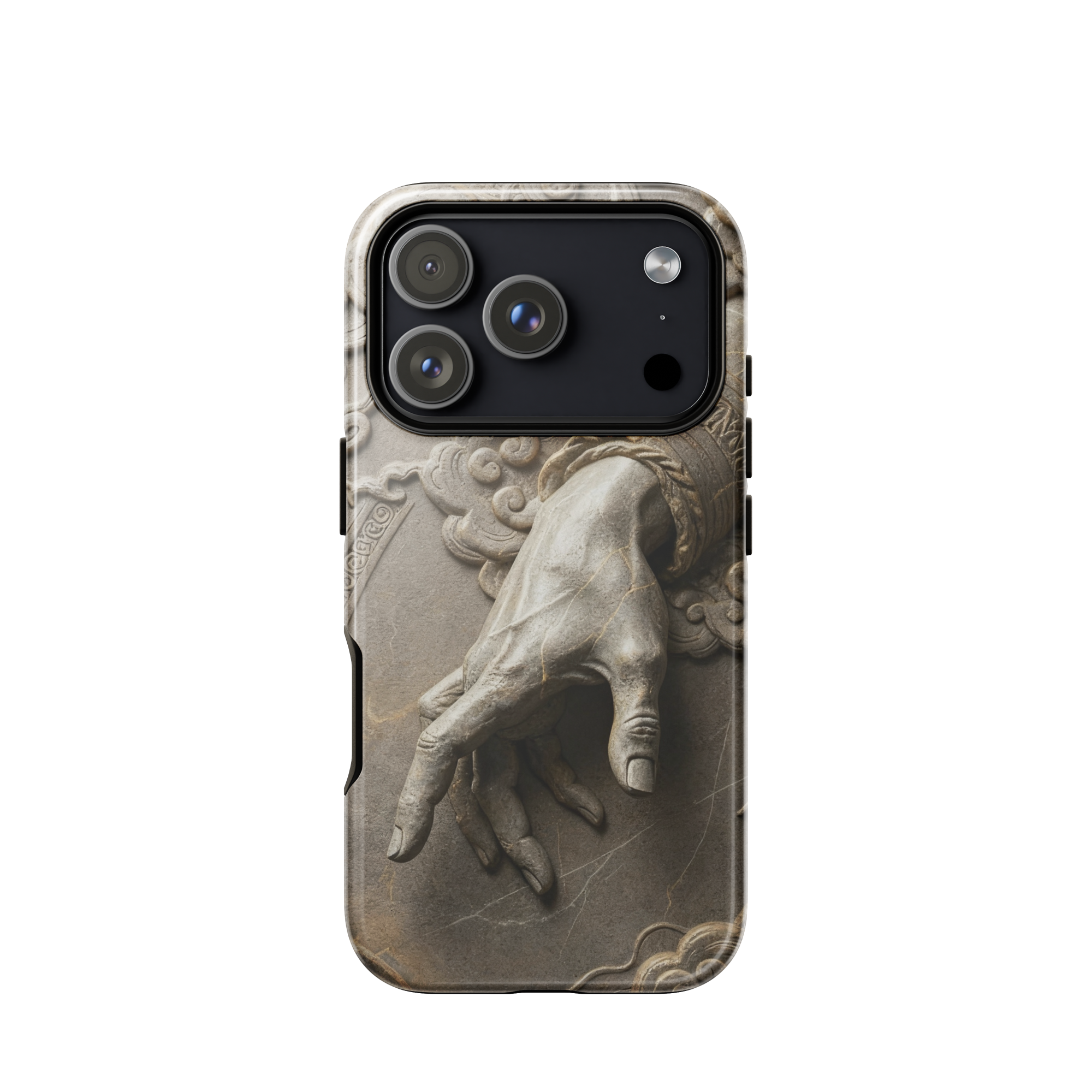 Divine Hand in Stone Clouds Tough iPhone Case - Image 2