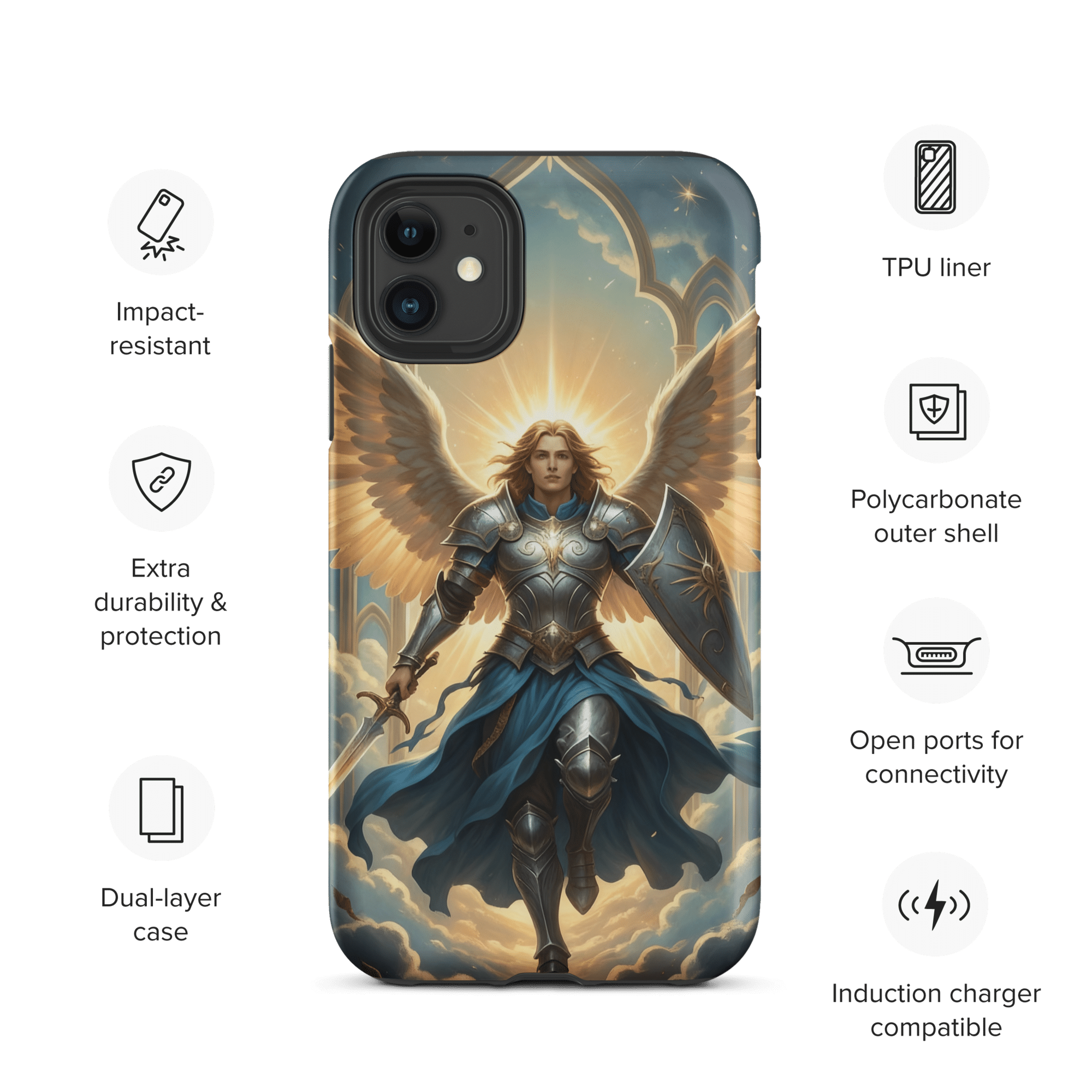 Archangel Michael Tough iPhone Case - Image 9