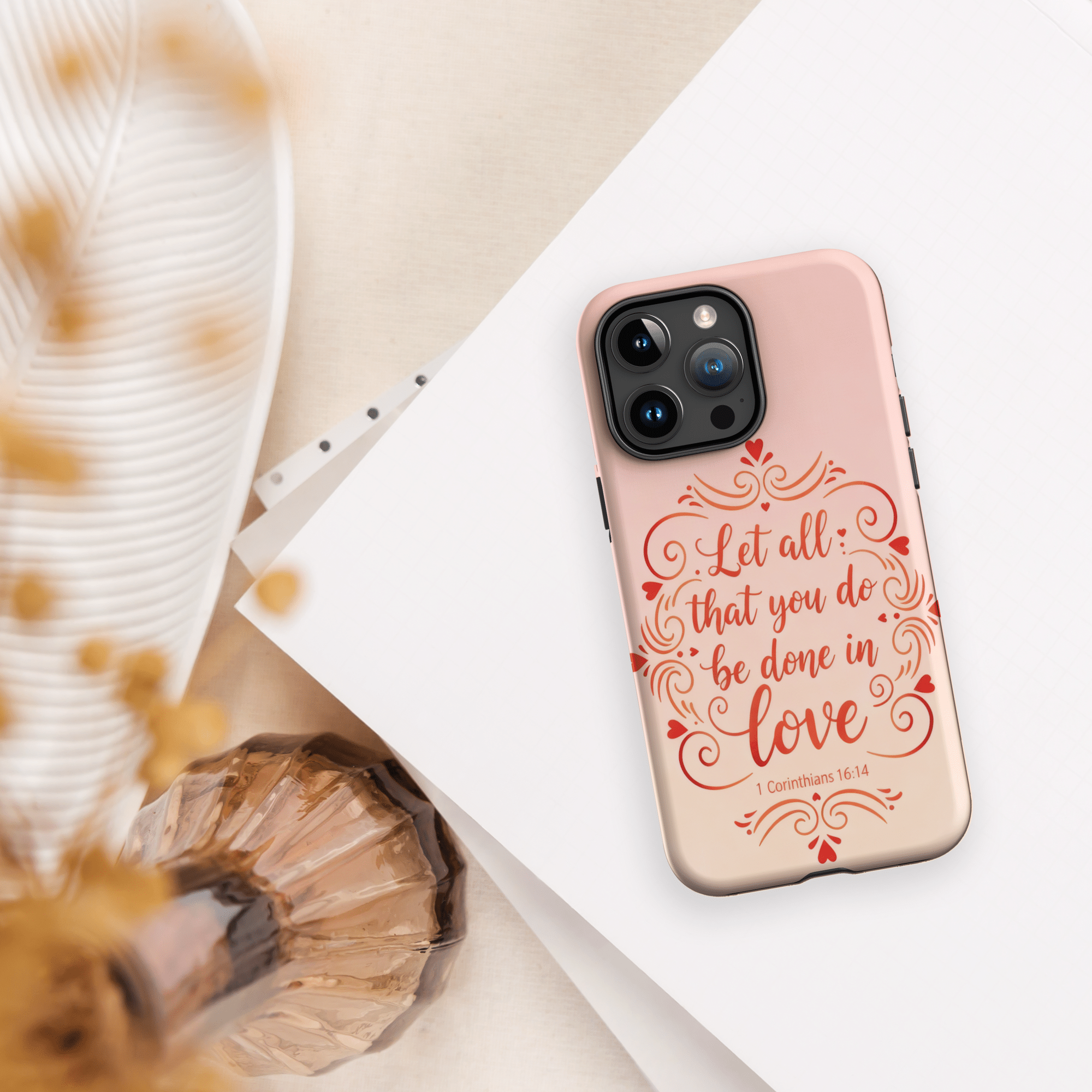 Corinthians Love Script Tough iPhone Case - Image 12