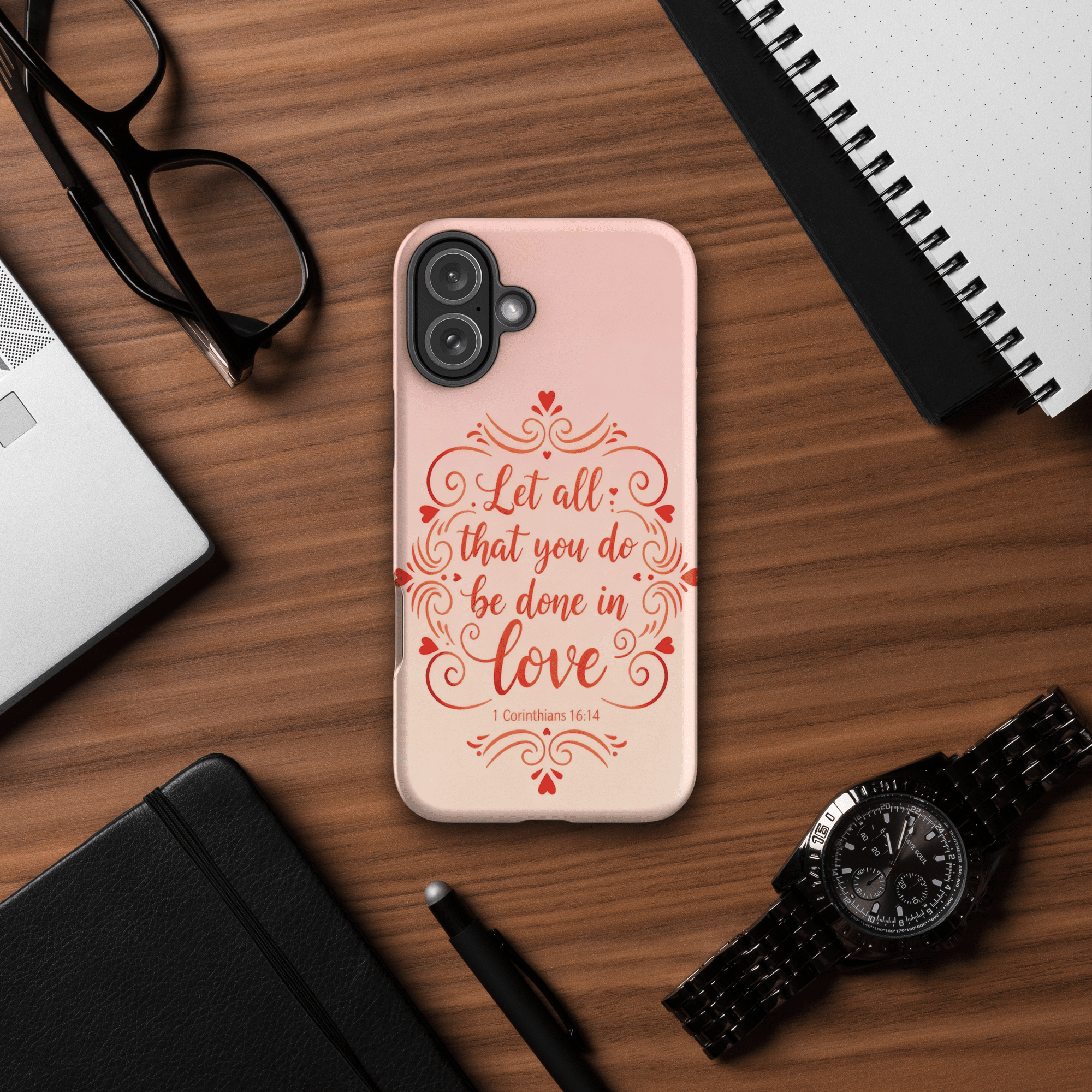Corinthians Love Script Tough iPhone Case - Image 11