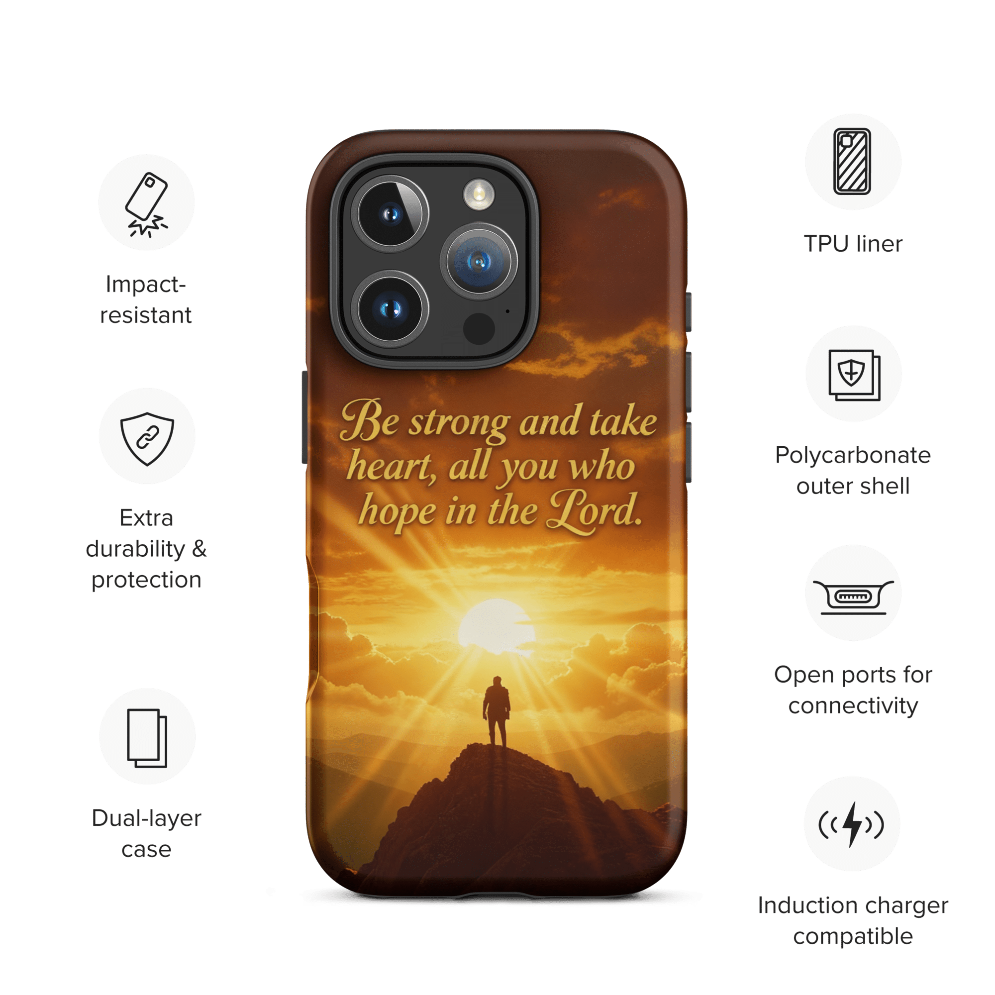 Be Strong in The Lord Tough iPhone Case - Image 12