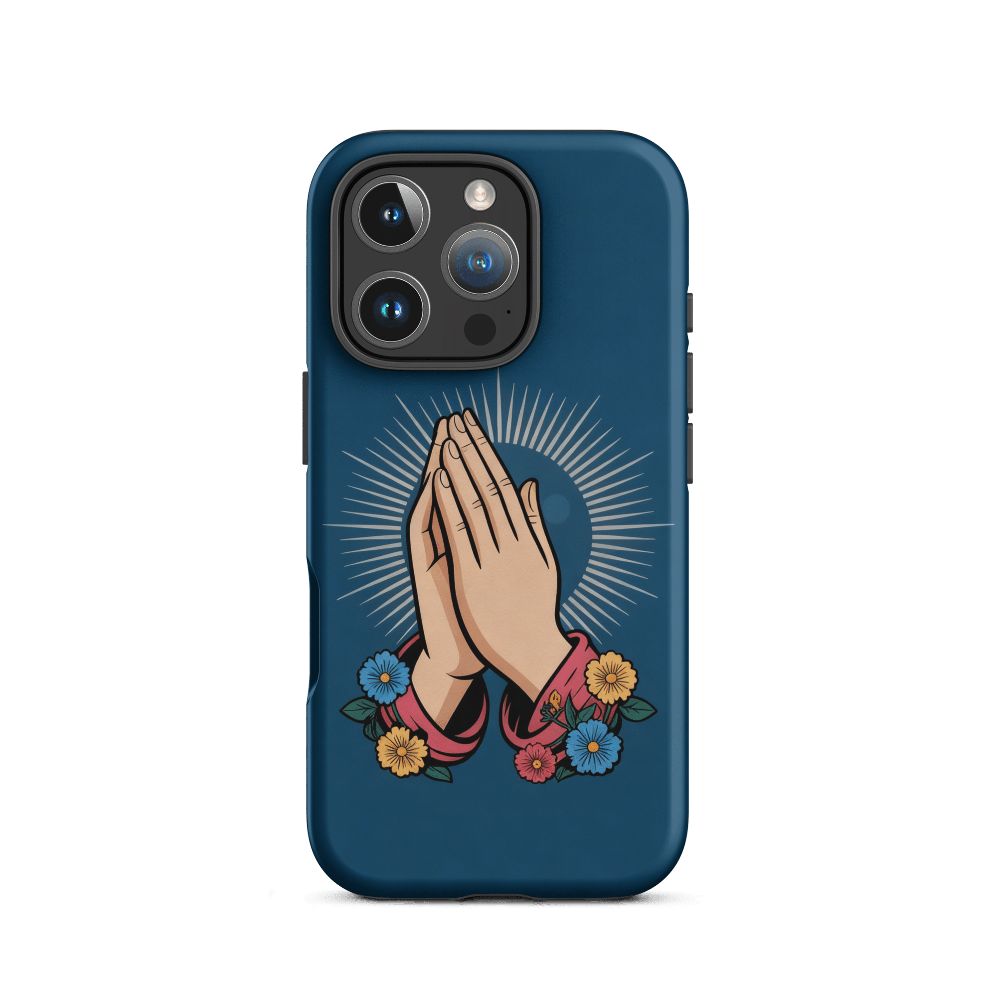 Praying Hands with Flowers Tough iPhone Case - Image 8
