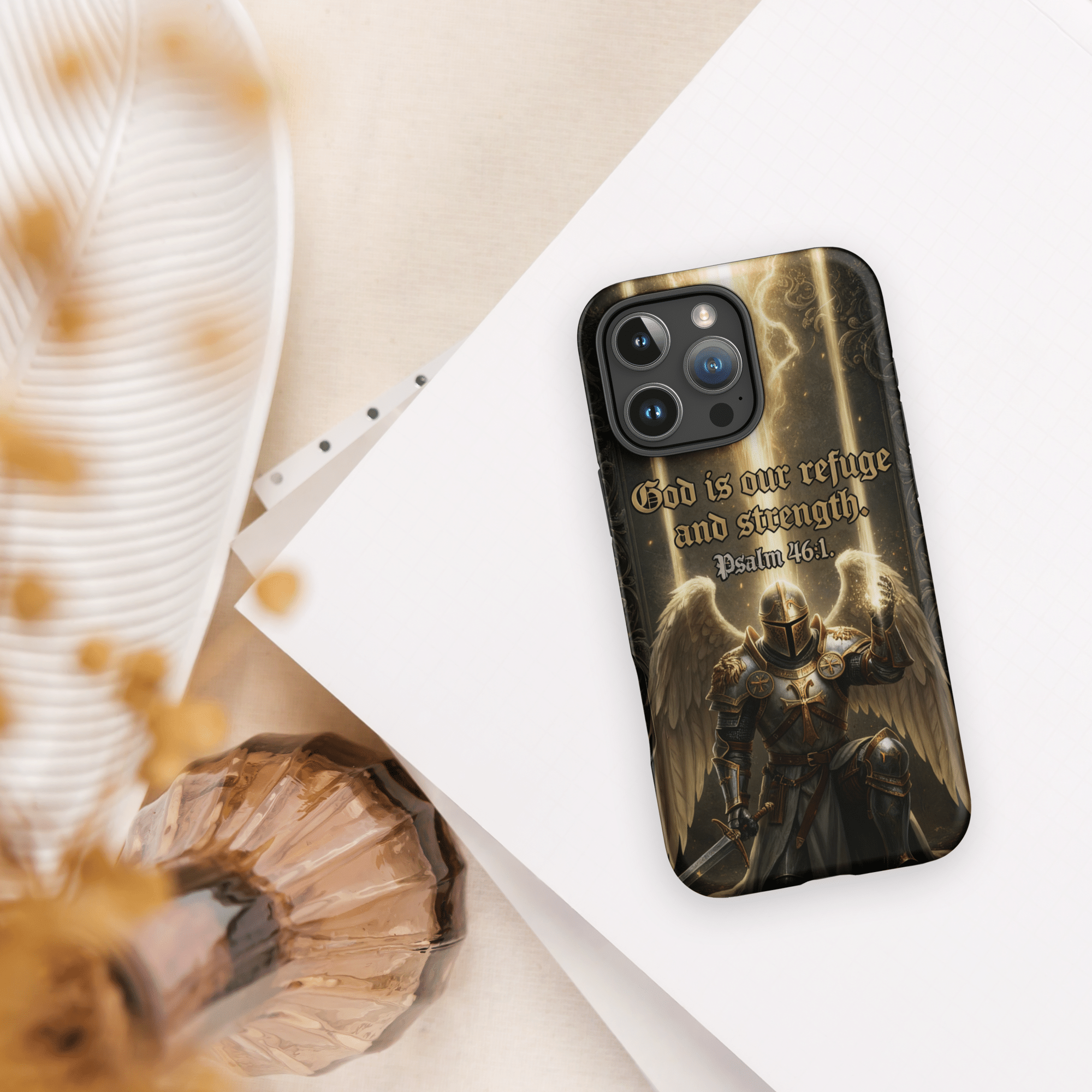 God Is Our Refuge Tough iPhone Case - Image 12